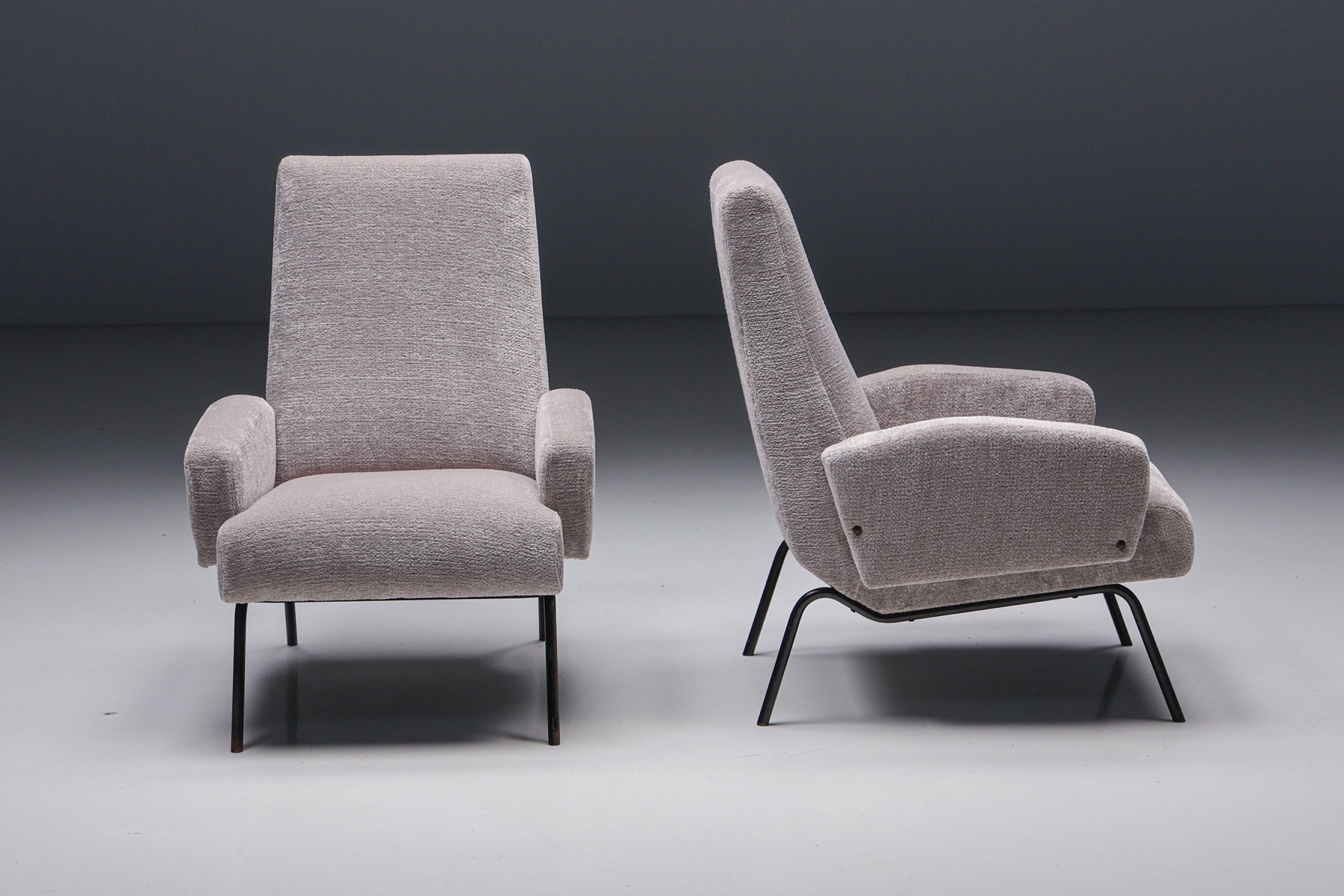 Pair of Purple Armchairs - 1950's