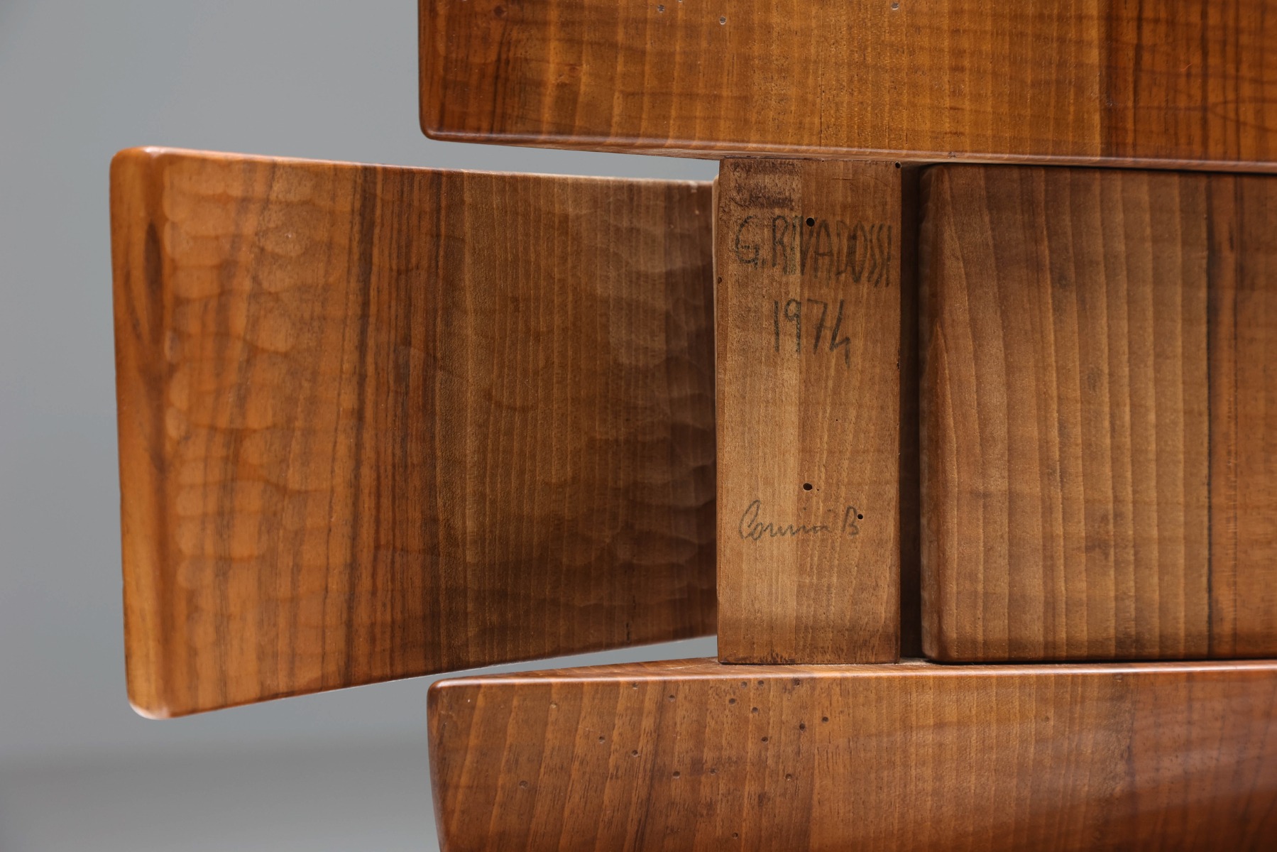 Rivadossi Giuseppe Adjustable Wooden Sculpture - 1974