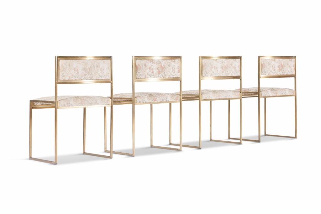 Brass Dining Chairs, Willy Rizzo - 1970s