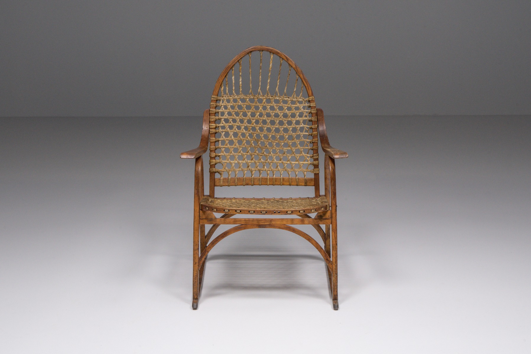 French Rattan Craftsman Chair, Mid-Century Modern - 1950's