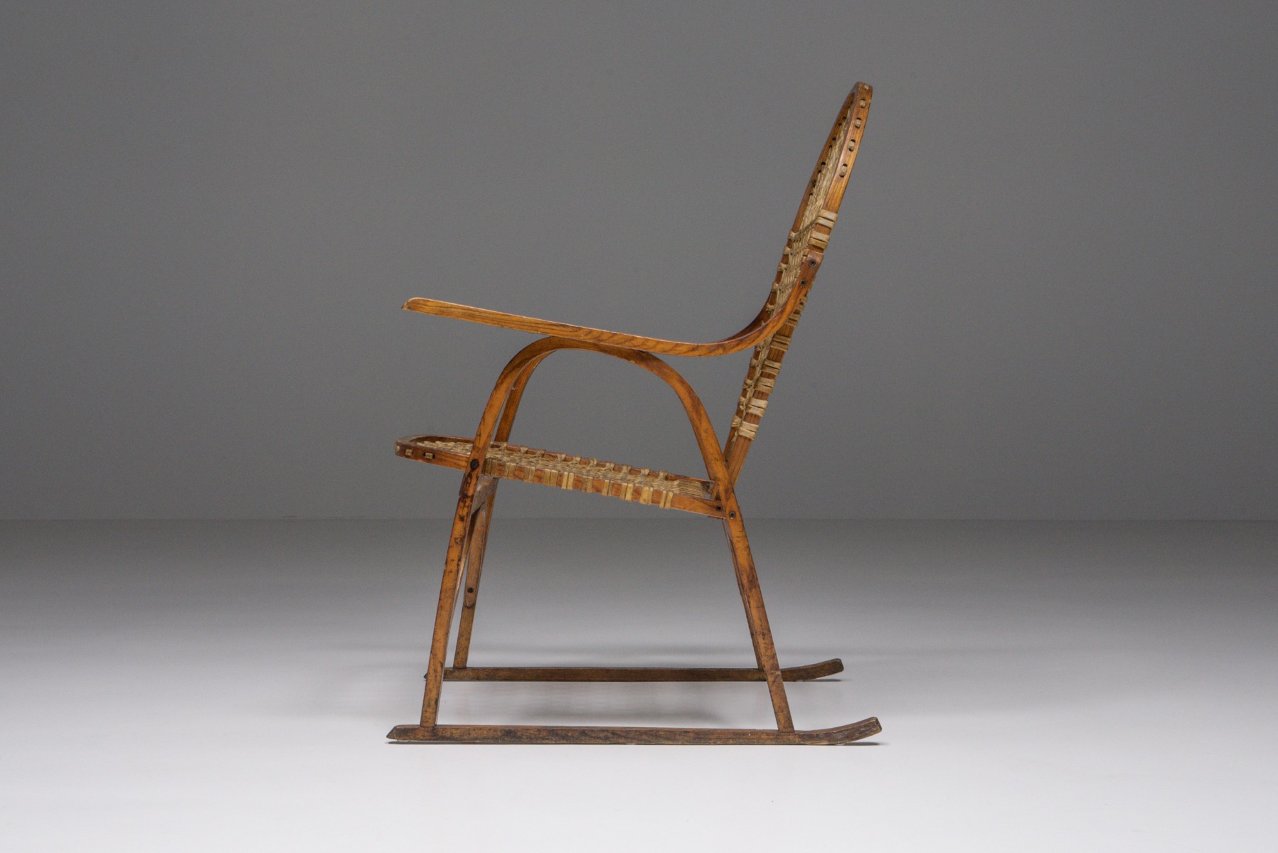 French Rattan Craftsman Chair, Mid-Century Modern - 1950's