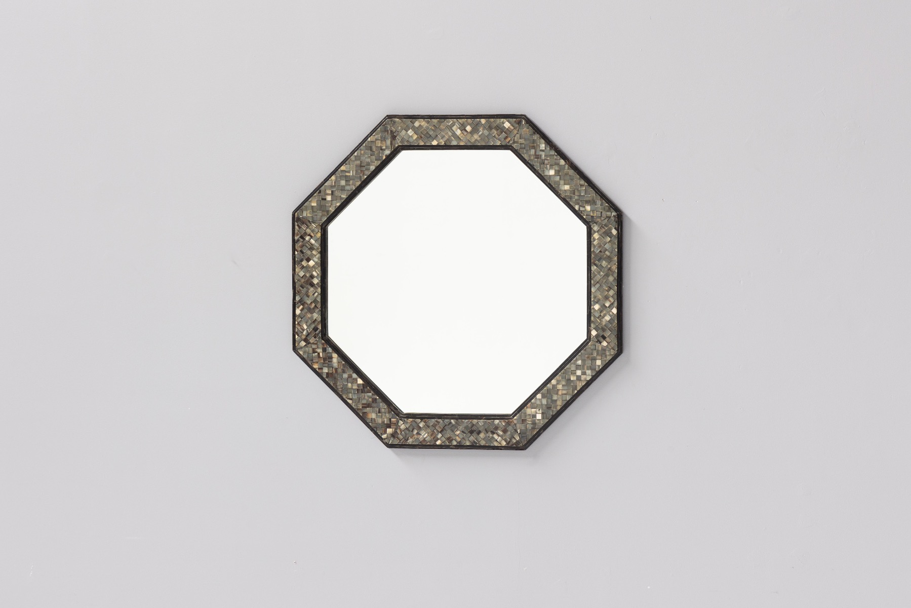Mosaic Octagonal Mirror by Roger Vanhevel - 1970s