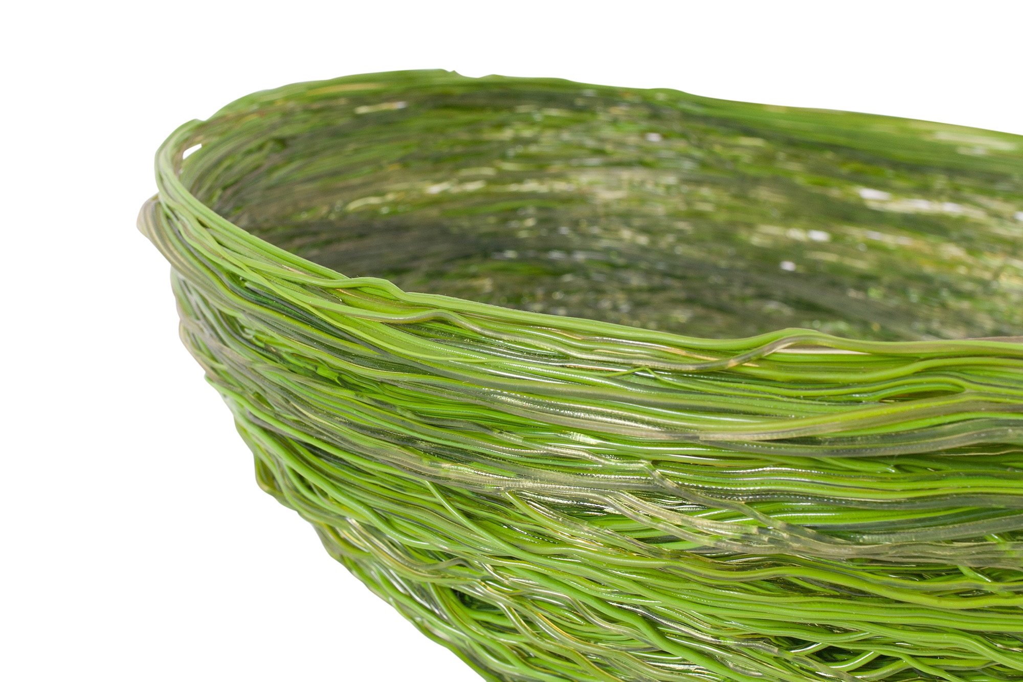 Gaetano Pesce Green Resin Spaghetti Bowl for Fish Design - 2009