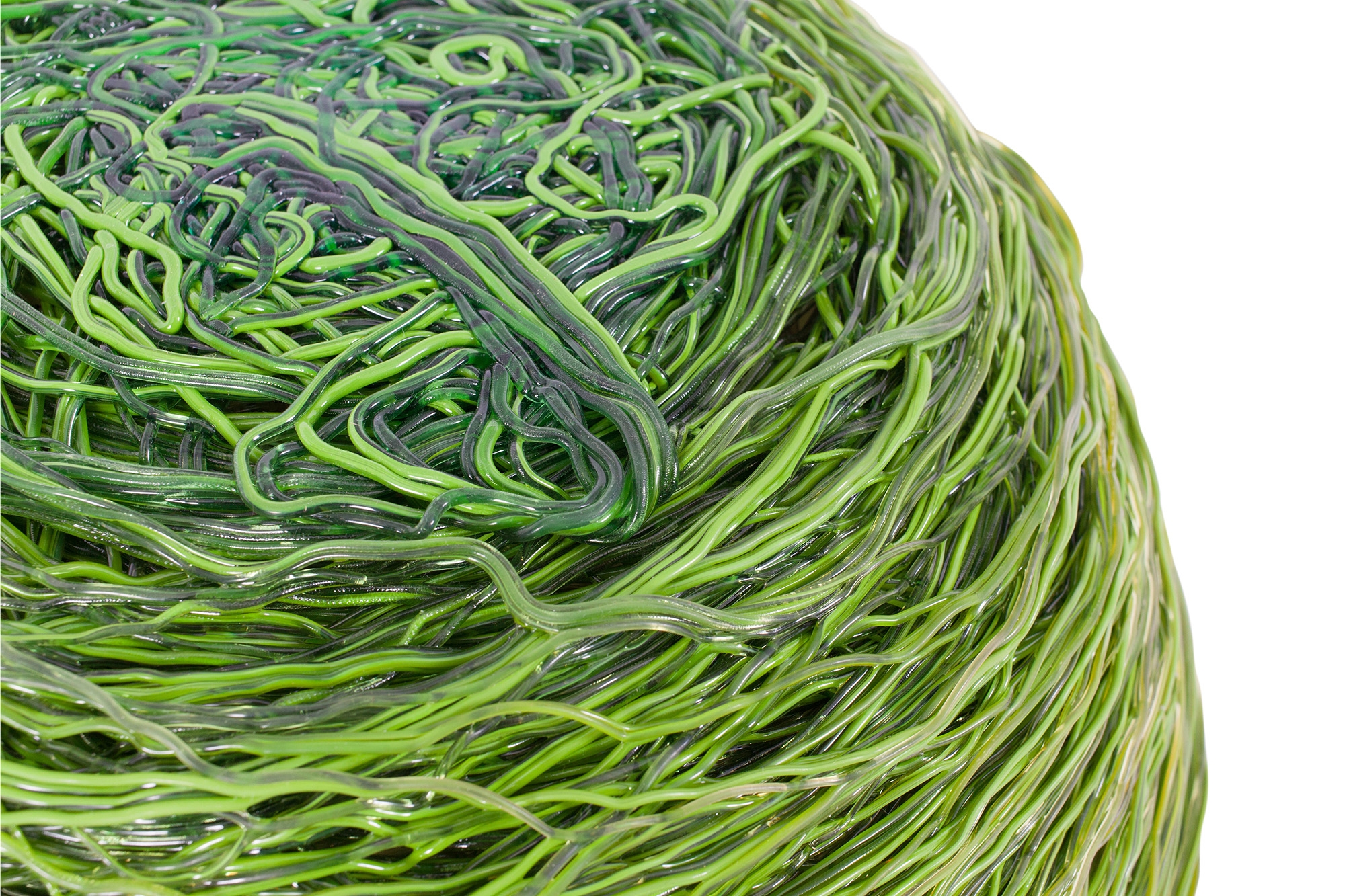 Gaetano Pesce Green Resin Spaghetti Bowl for Fish Design - 2009