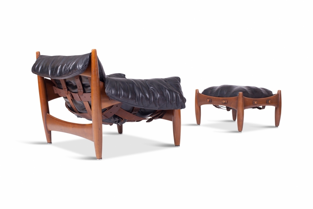 Rosewood And Leather Lounge Chair And Ottoman, Sergio Rodrigues - 1957