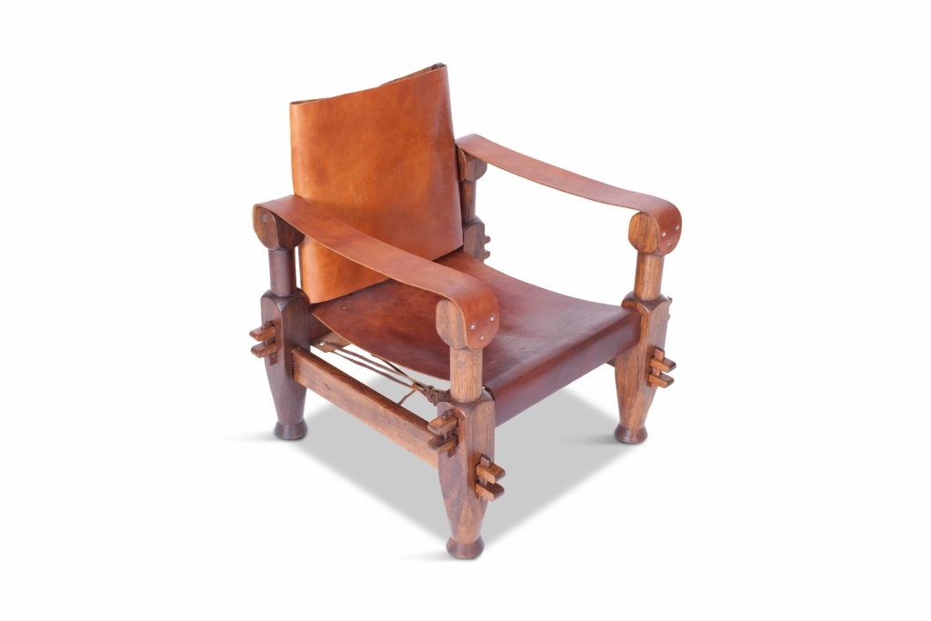 Brutalist Brazilian Leather Armchair - 1960s 