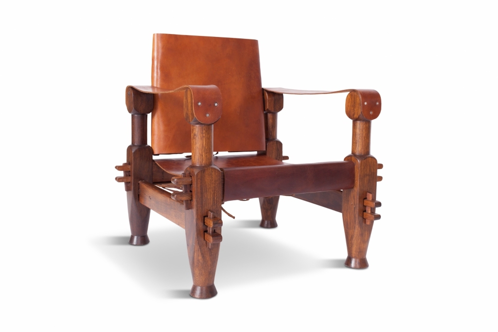 Brutalist Brazilian Leather Armchair - 1960s 