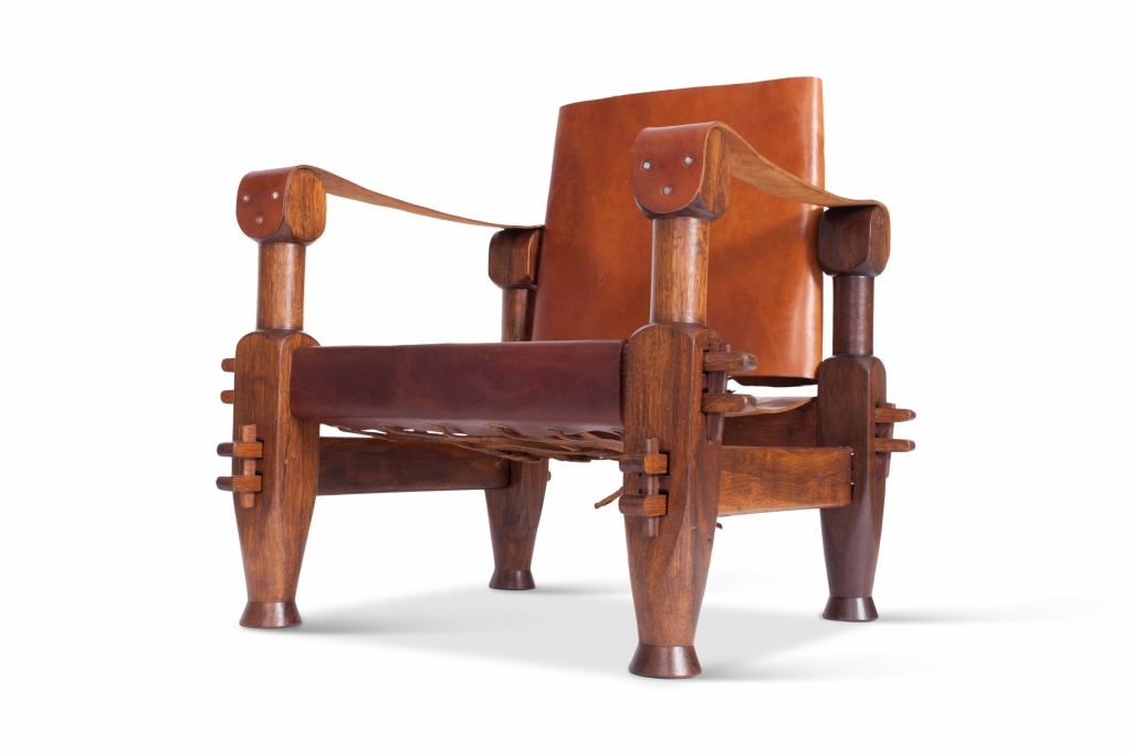 Brutalist Brazilian Leather Armchair - 1960s 