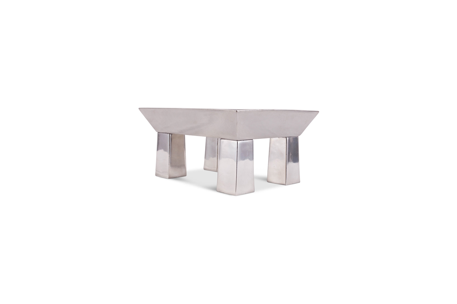 Ettore Sottsass Chrome Centerpiece For Serafino Zani - 1990s