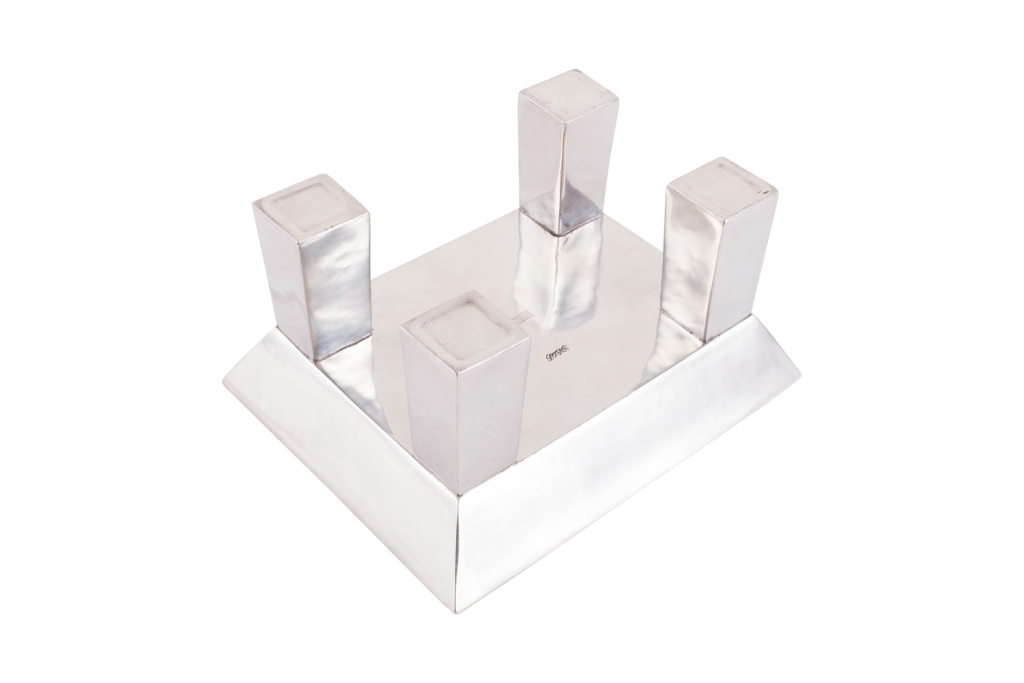 Ettore Sottsass Chrome Centerpiece For Serafino Zani - 1990s