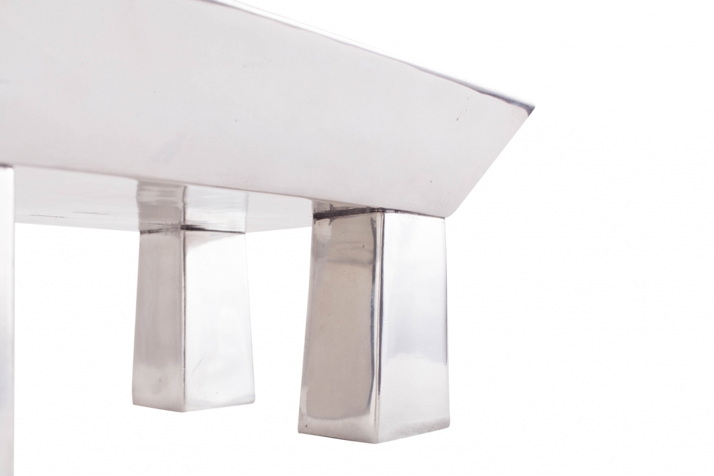 Ettore Sottsass Chrome Centerpiece For Serafino Zani - 1990s