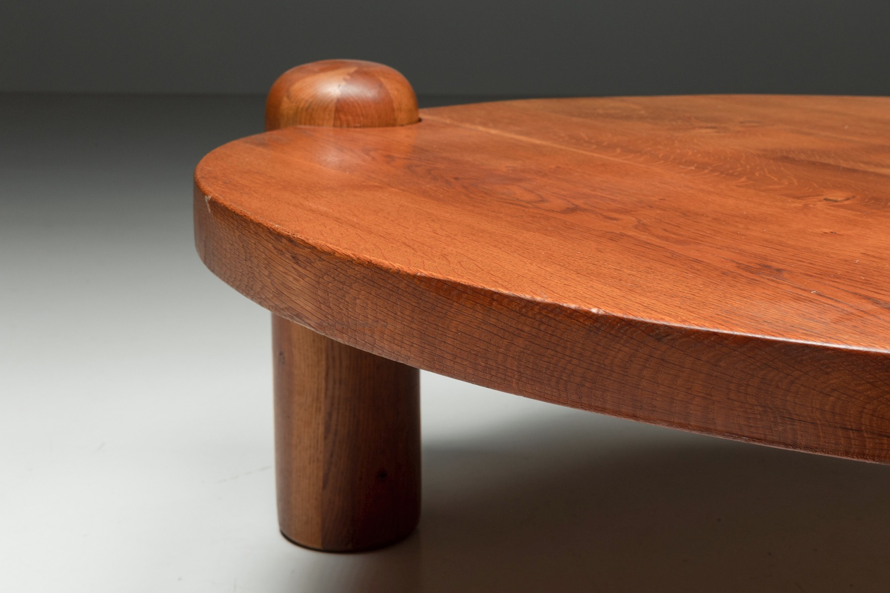 Round Brutalist Coffee Table - 1970's