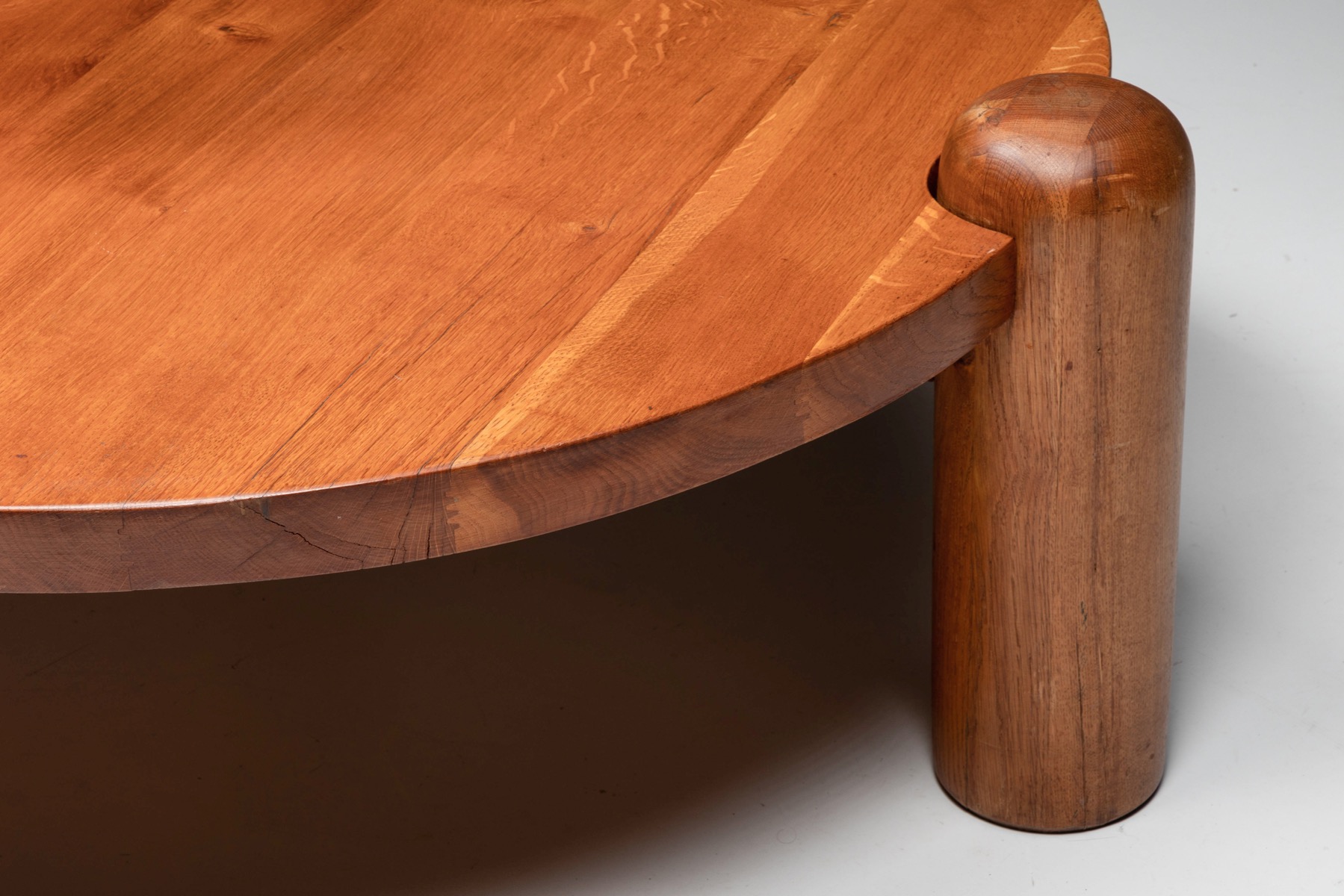 Round Brutalist Coffee Table - 1970's