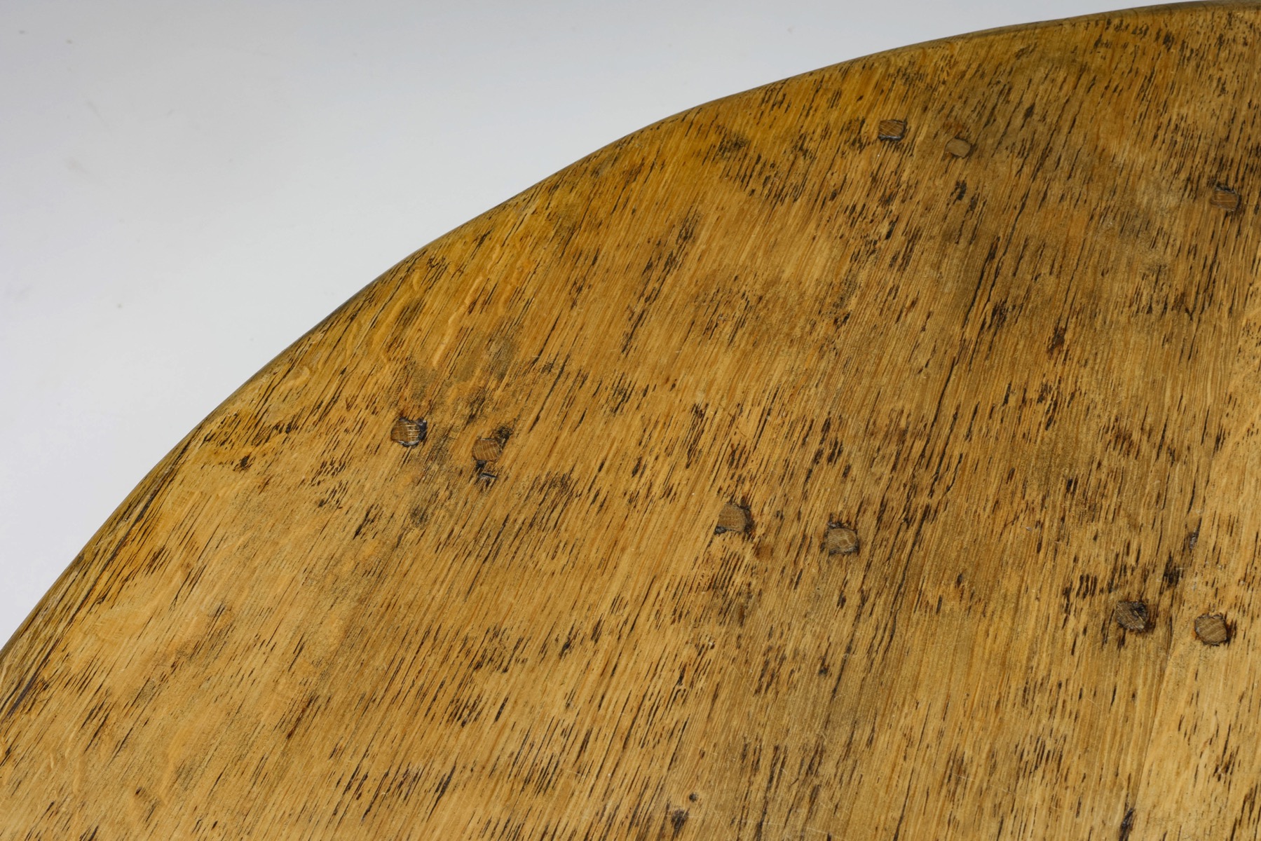 Round Rustic Coffee Table with Ring I - 1960's