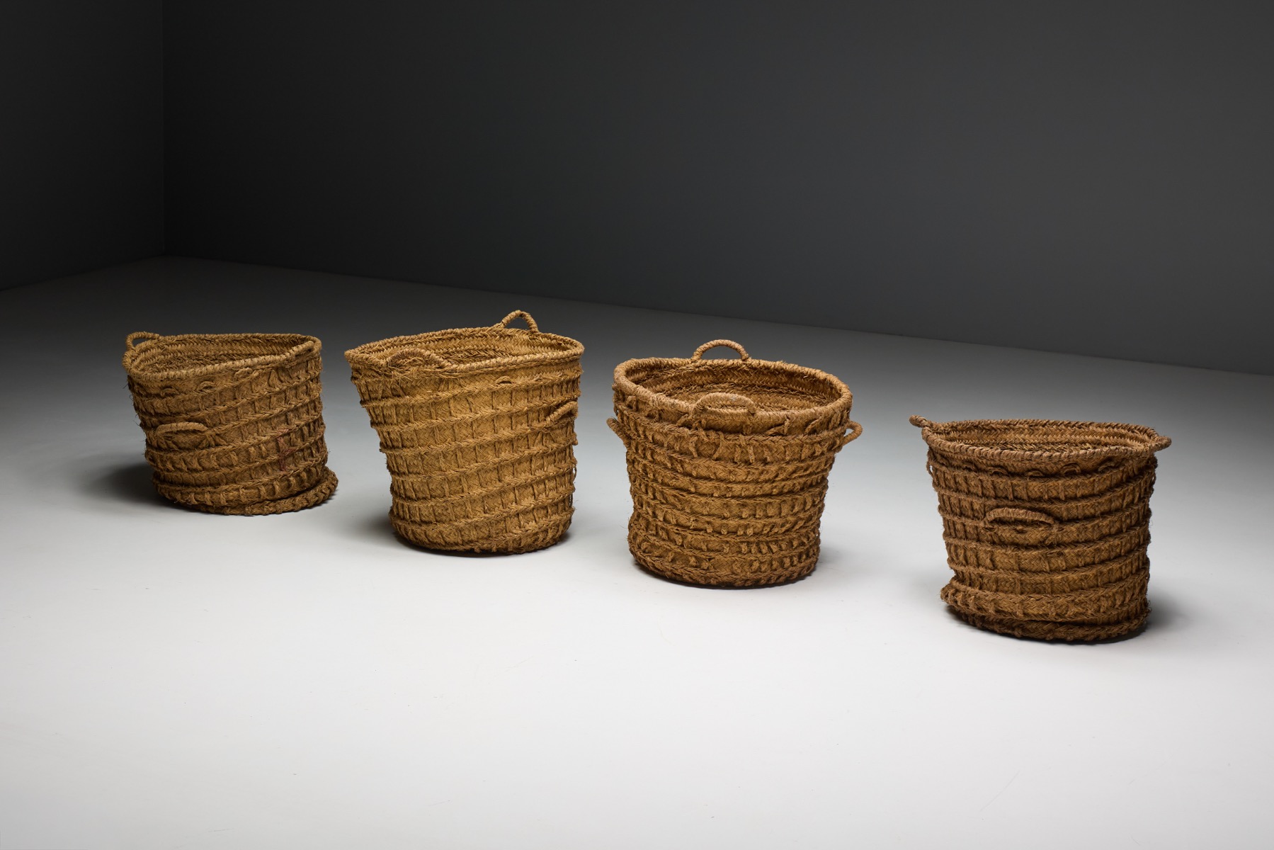 Rustic woven basket traditional craft technique
