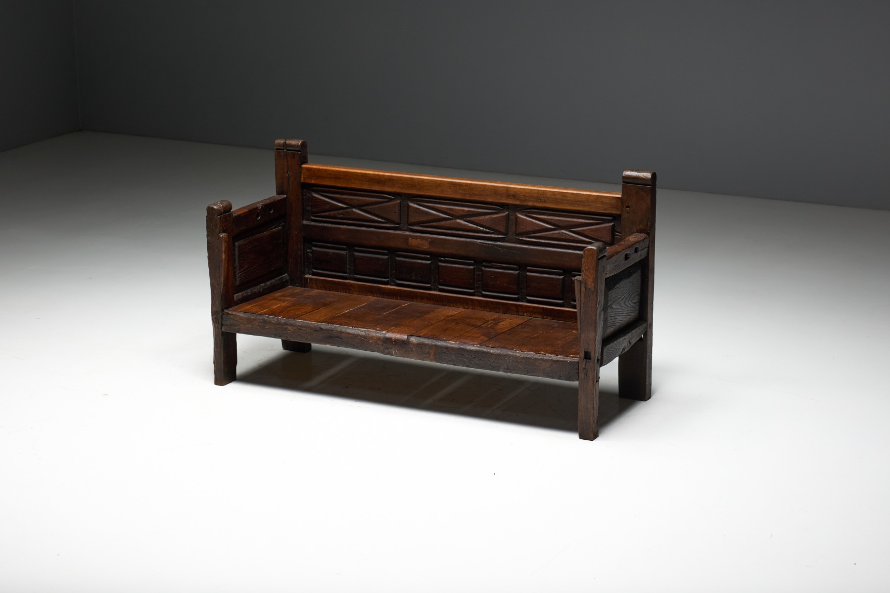 Rustic Art Populaire Bench, France - 19th Century 