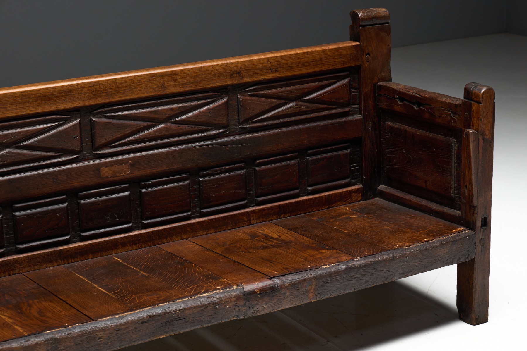 Rustic Art Populaire Bench, France - 19th Century 