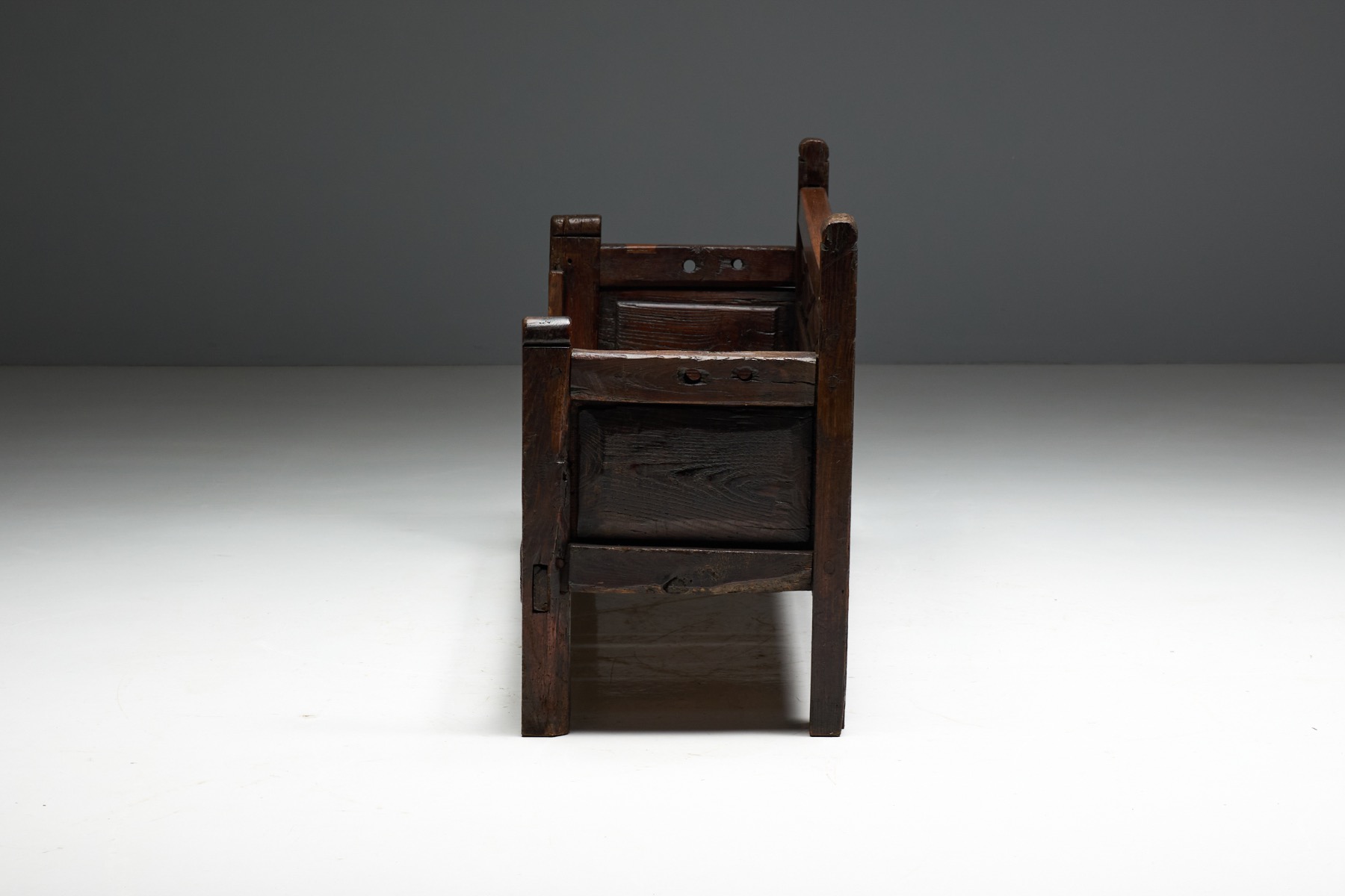 Rustic Art Populaire Bench, France - 19th Century 