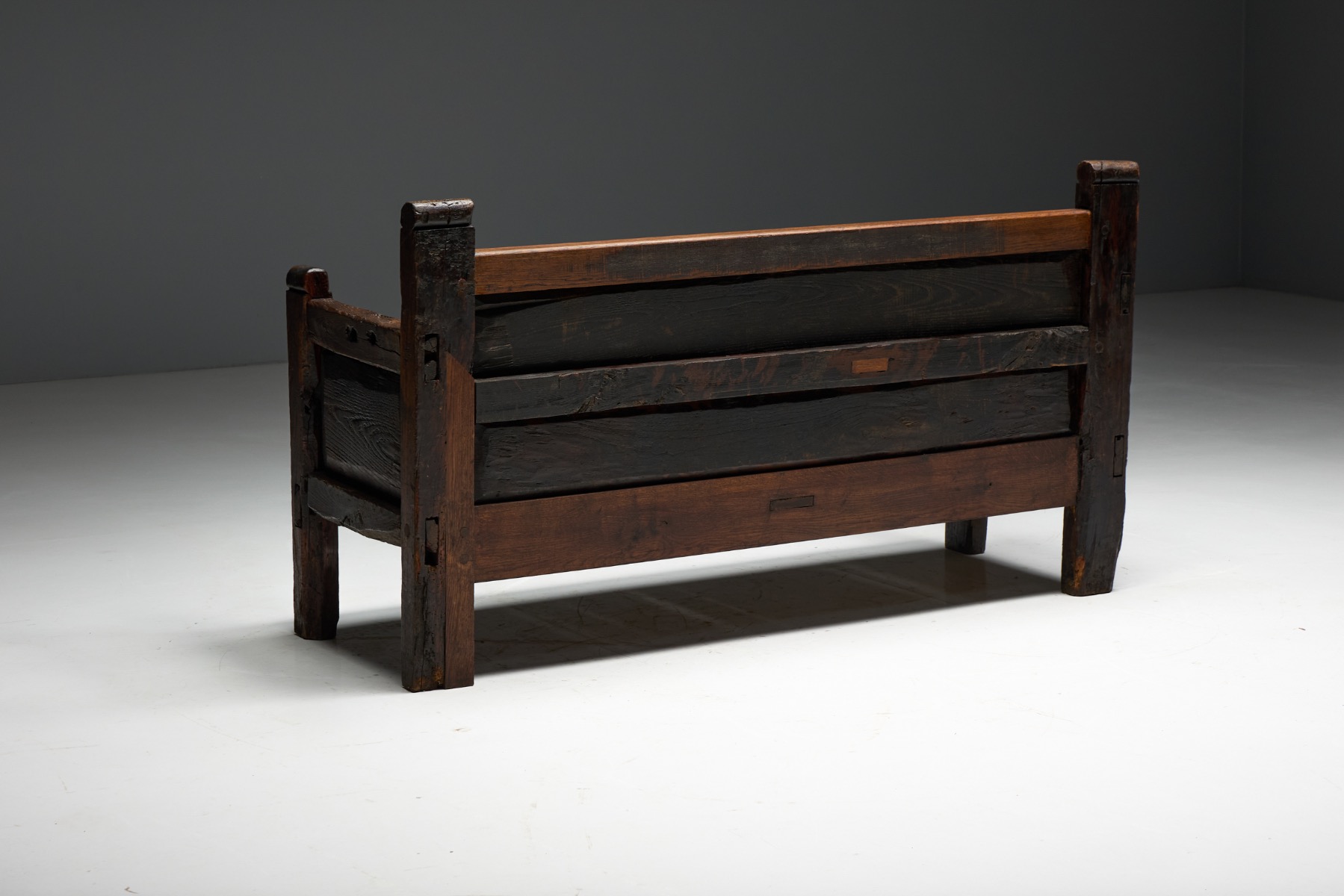 Rustic Art Populaire Bench, France - 19th Century 