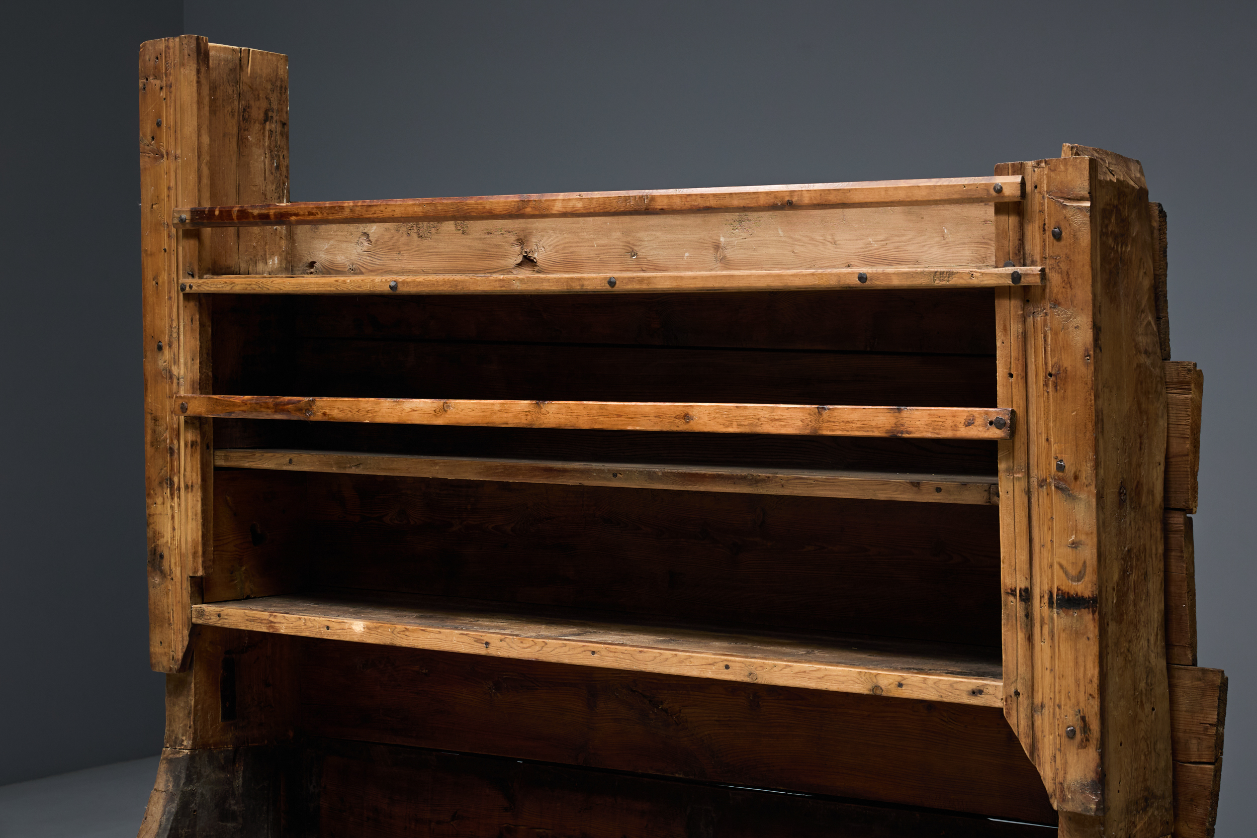 Rustic Art Populaire Pine Dresser, France - 19th Century 
