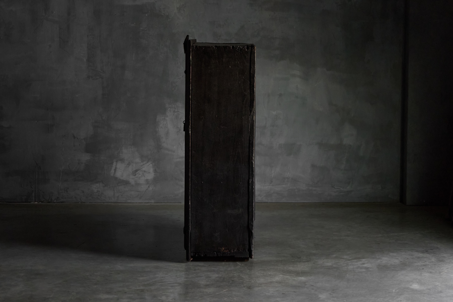 Rustic Brutalist Cabinet in Reclaimed Wood, France - 20th Century