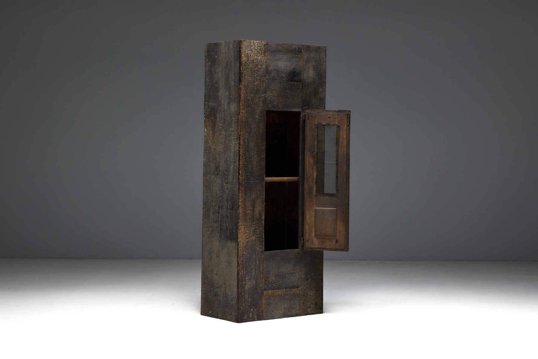 Rustic Cabinet with Iron Hardware, France - 19th Century