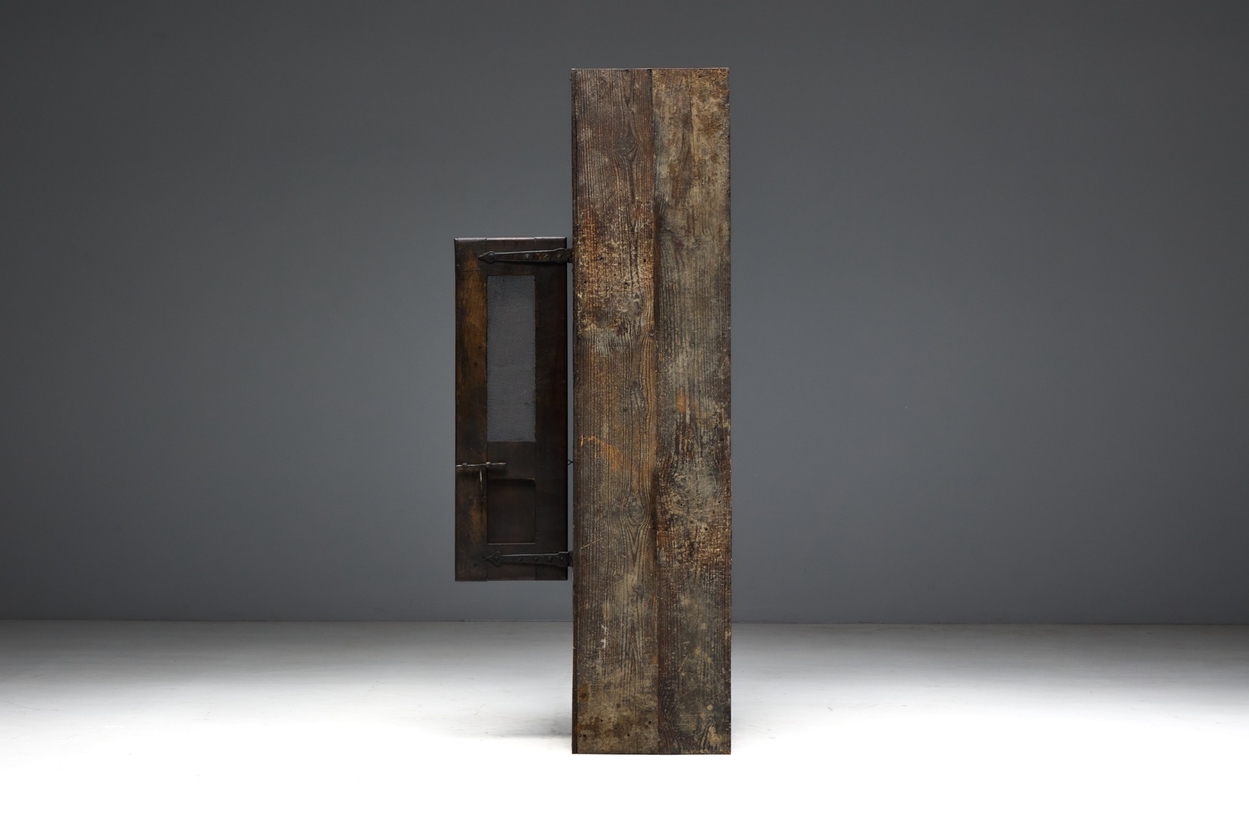 Rustic Cabinet with Iron Hardware, France - 19th Century