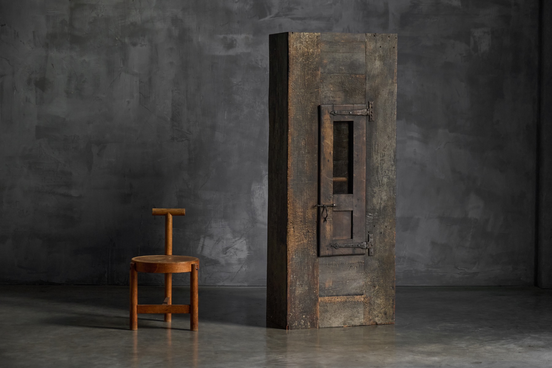 Rustic Cabinet with Iron Hardware, France - 19th Century