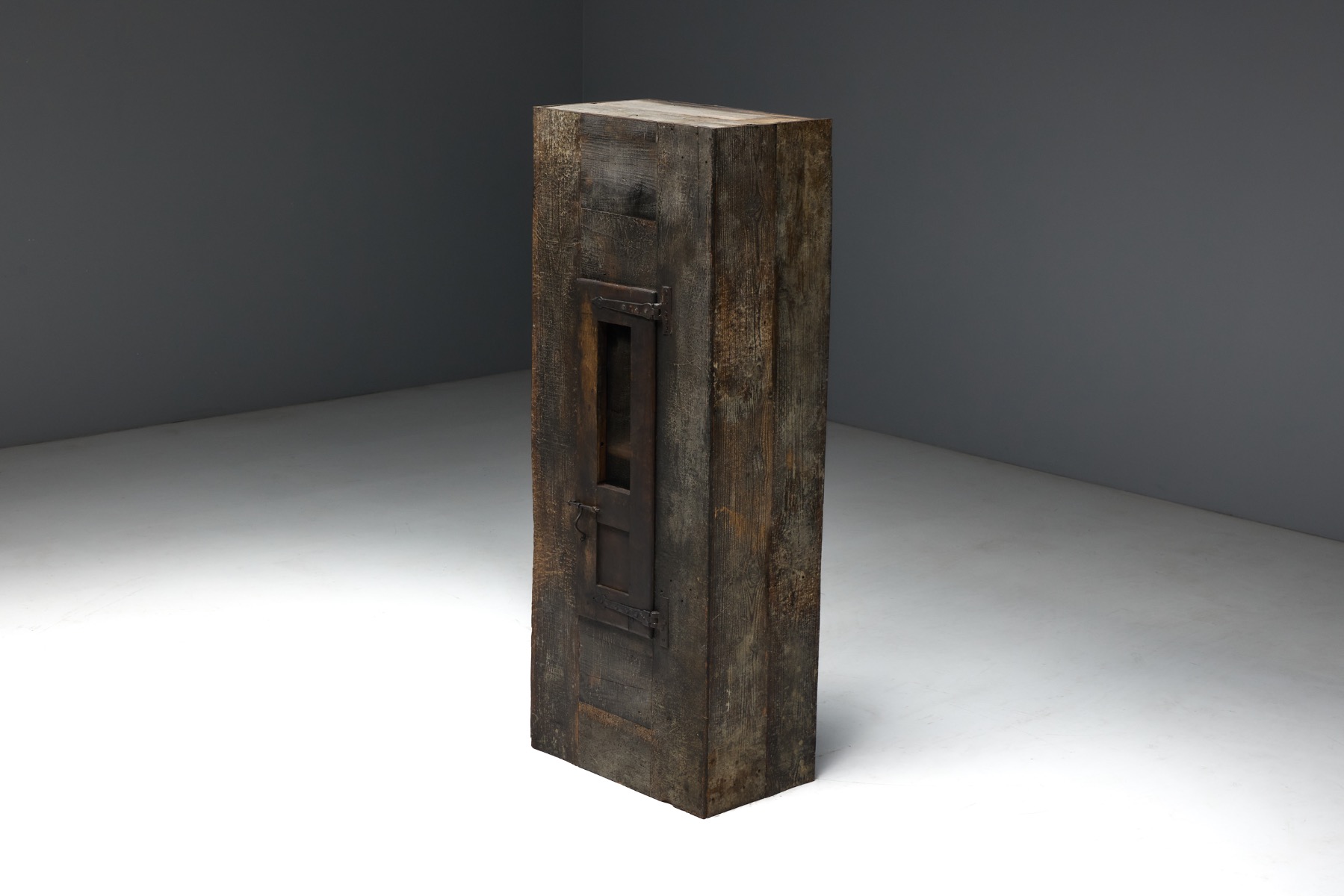 Rustic Cabinet with Iron Hardware, France - 19th Century