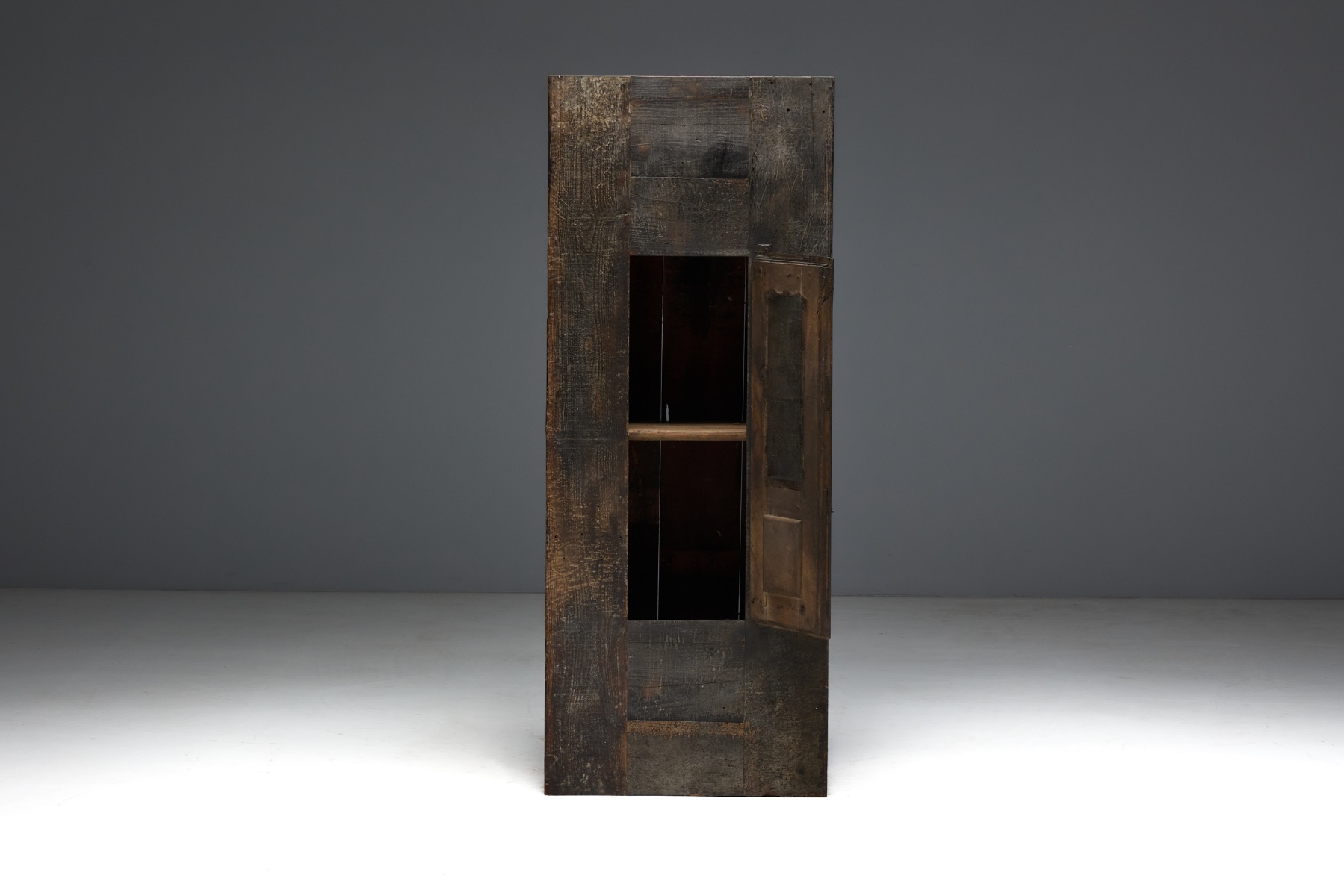 Rustic Cabinet with Iron Hardware, France - 19th Century