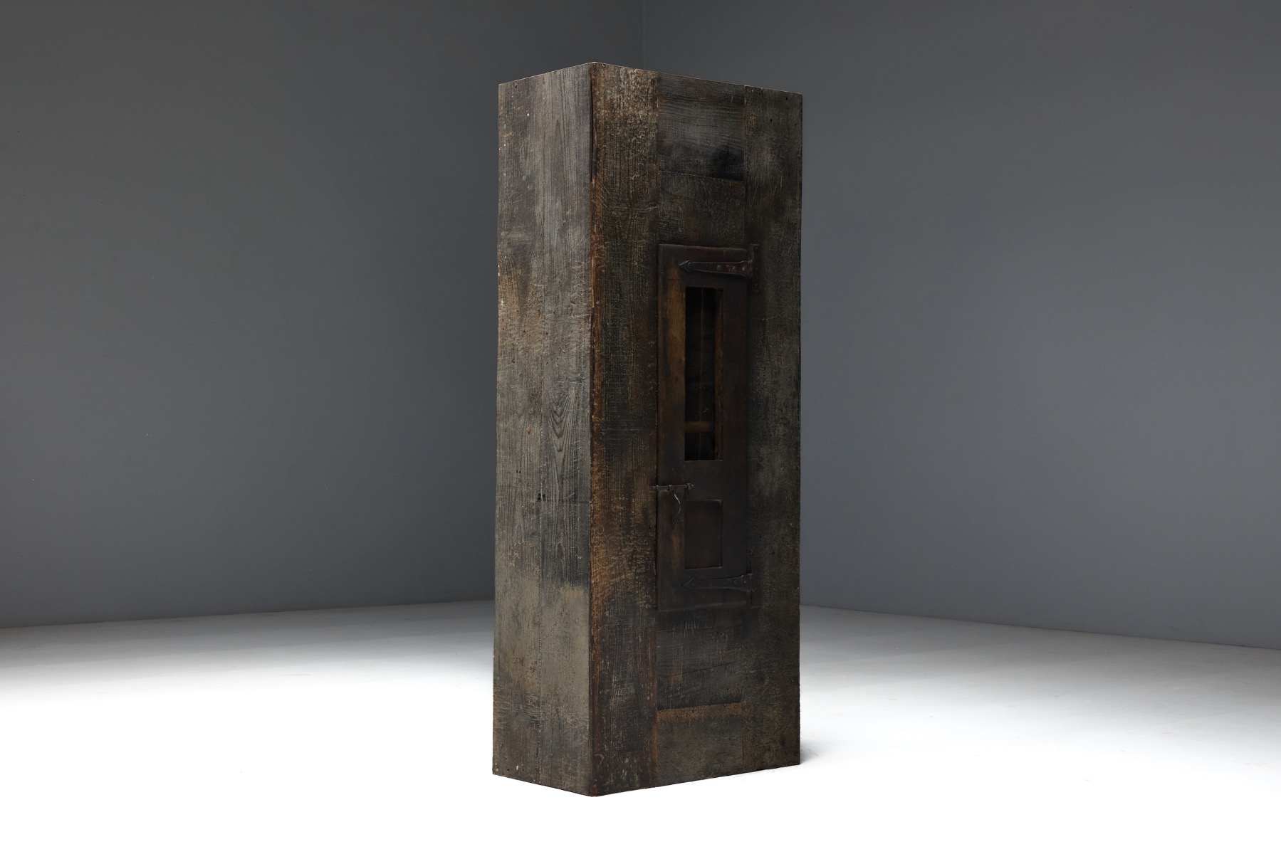 Rustic Cabinet with Iron Hardware, France - 19th Century