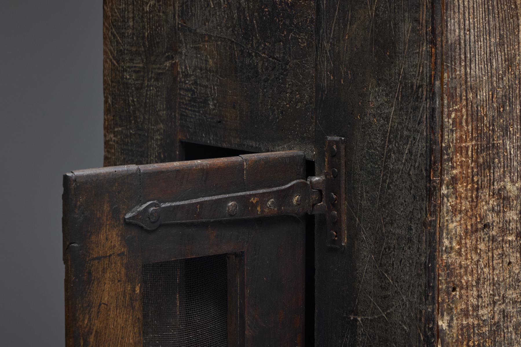 Rustic Cabinet with Iron Hardware, France - 19th Century
