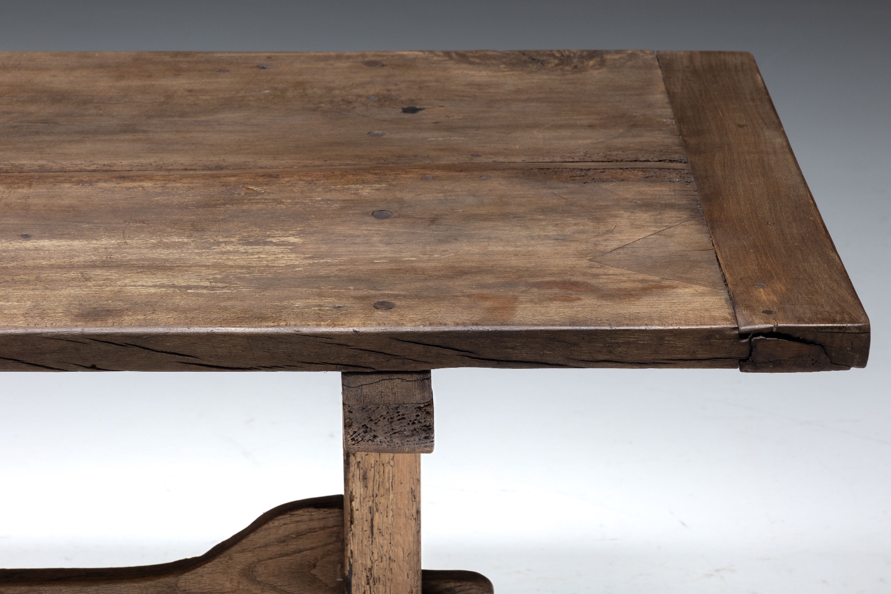 Rustic Travail Populaire Dining Table - Early 20th Century