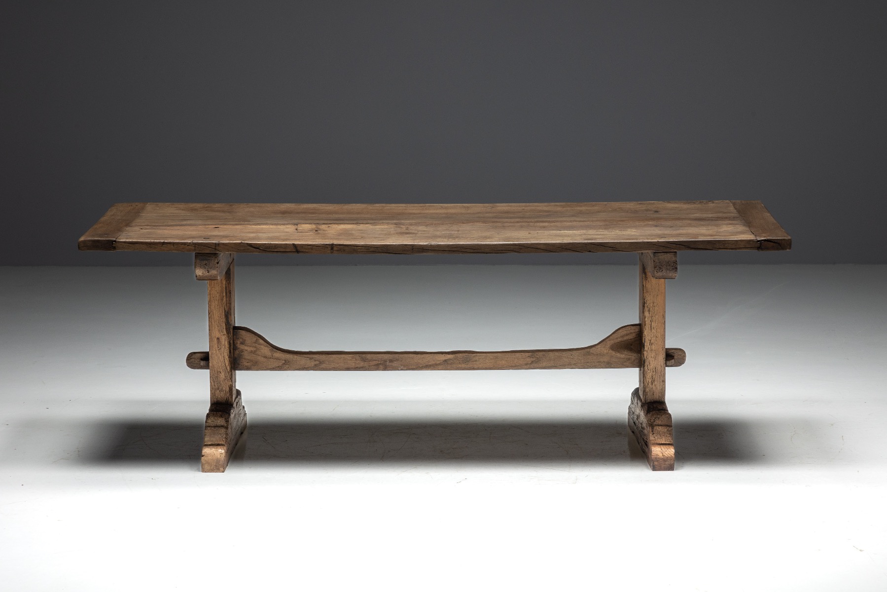 Rustic Travail Populaire Dining Table - Early 20th Century