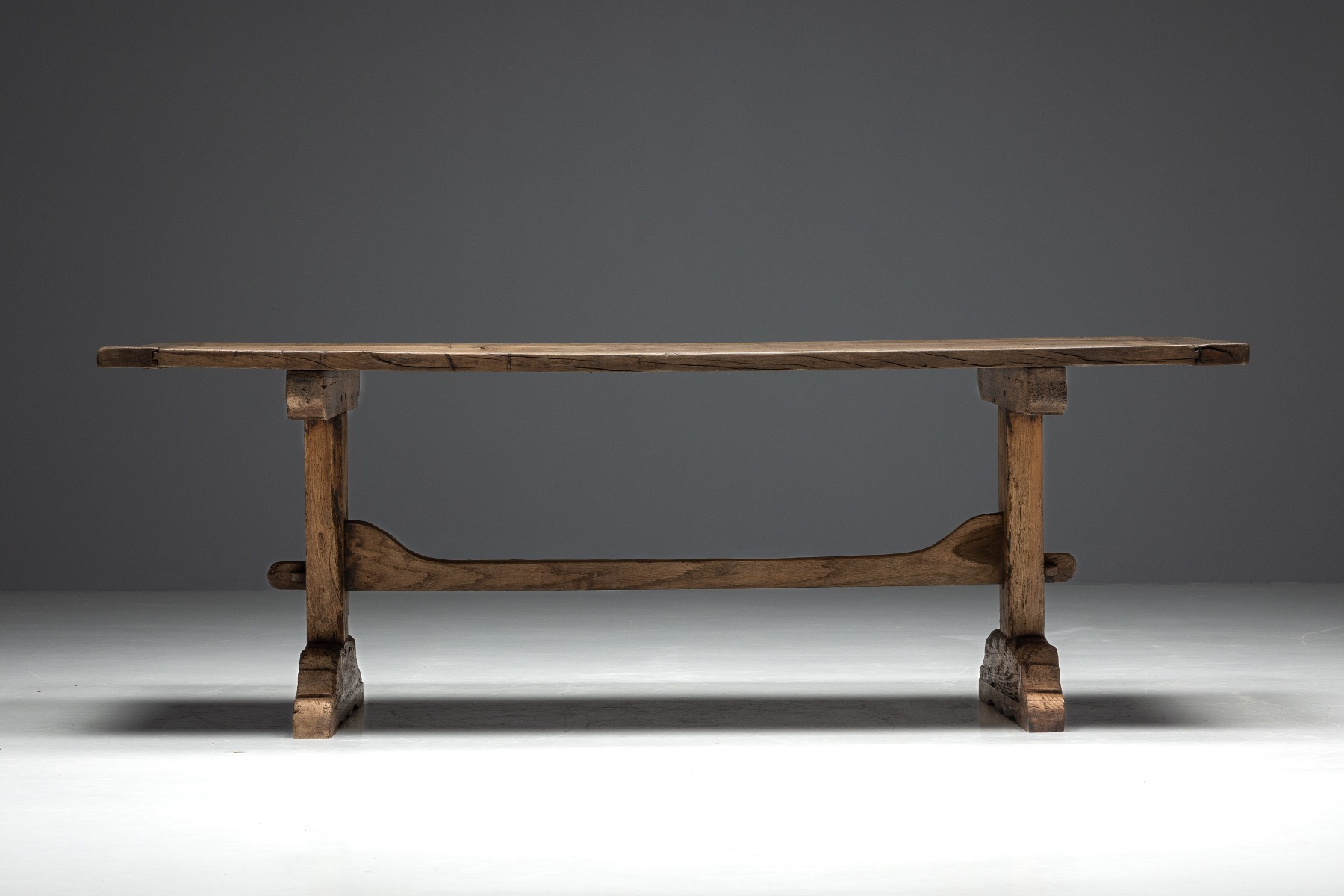 Rustic Travail Populaire Dining Table - Early 20th Century