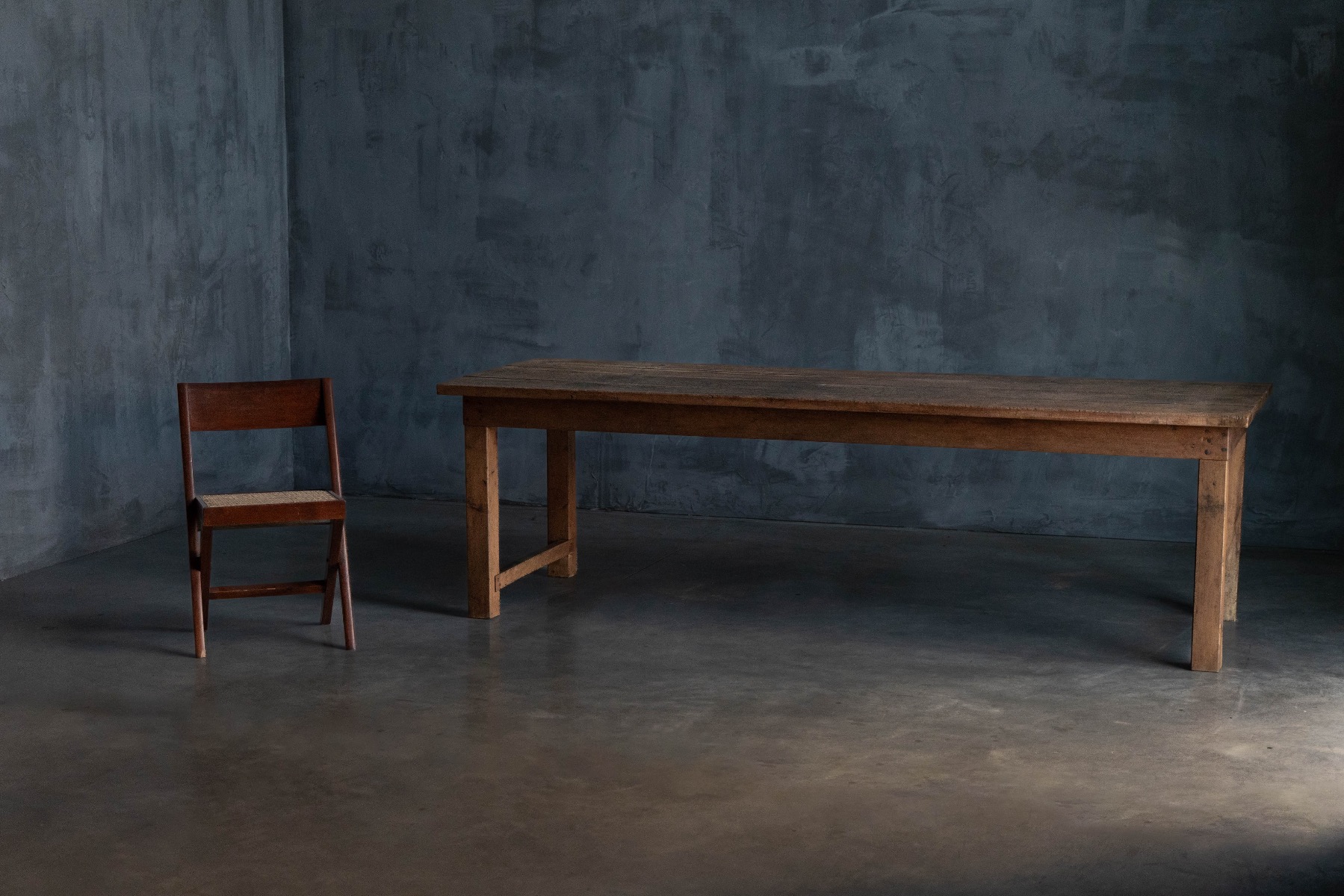 Rustic Farmhouse Dining Table - Early 20th Century