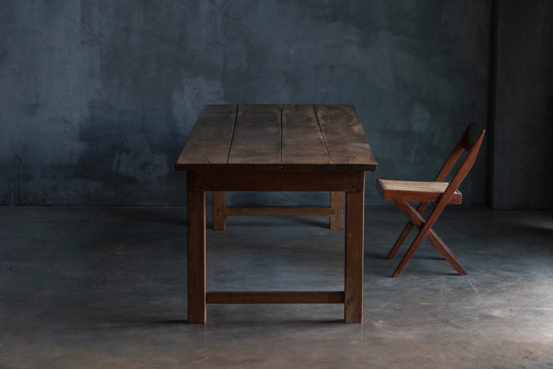 Rustic Farmhouse Dining Table - Early 20th Century