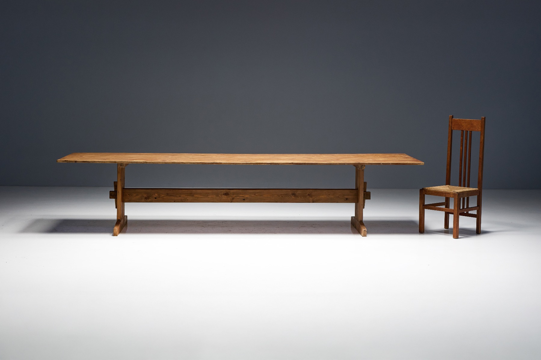 Rustic Farmhouse Long Dining Table - 19th Century