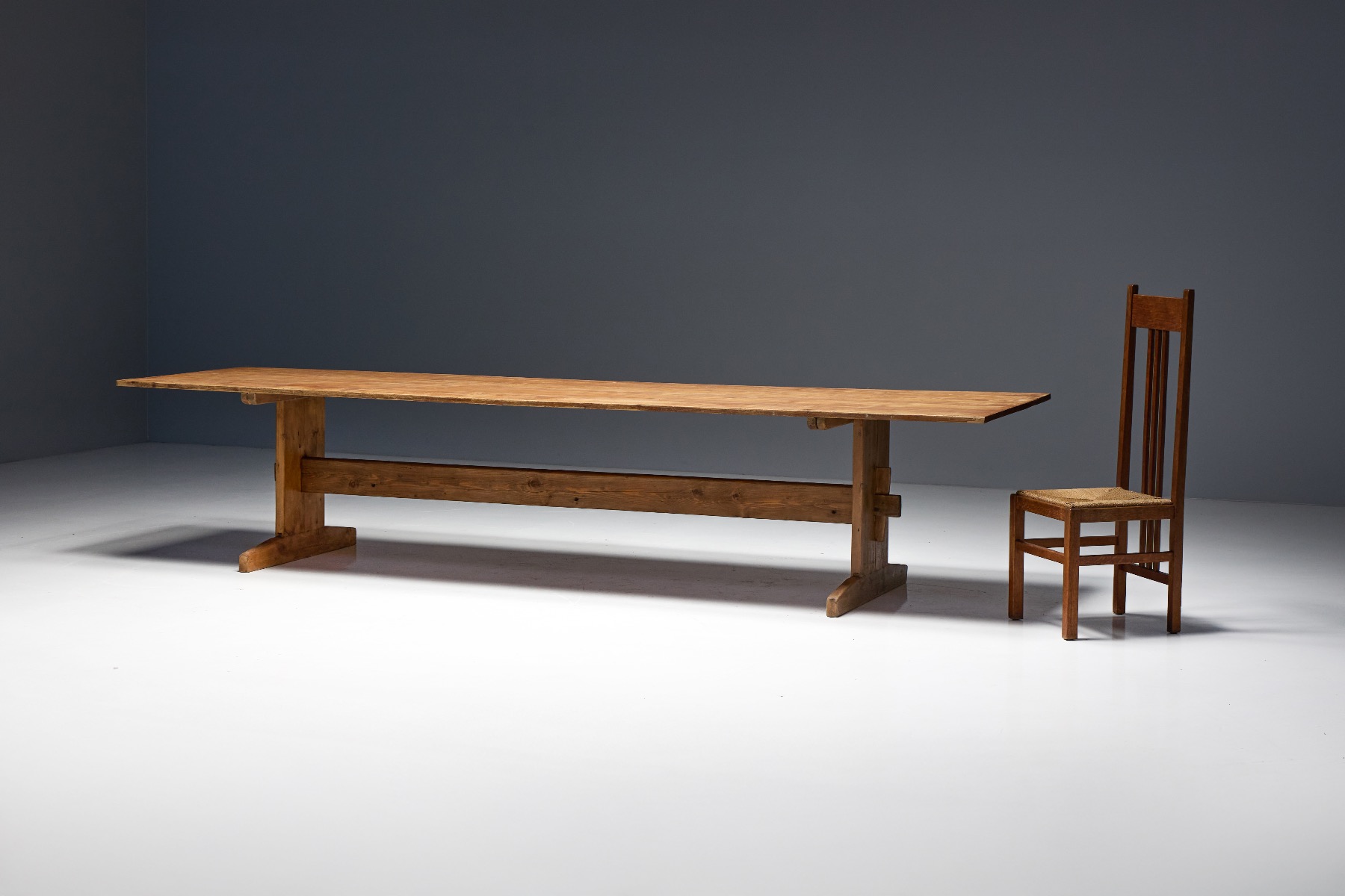 Rustic Farmhouse Long Dining Table - 19th Century