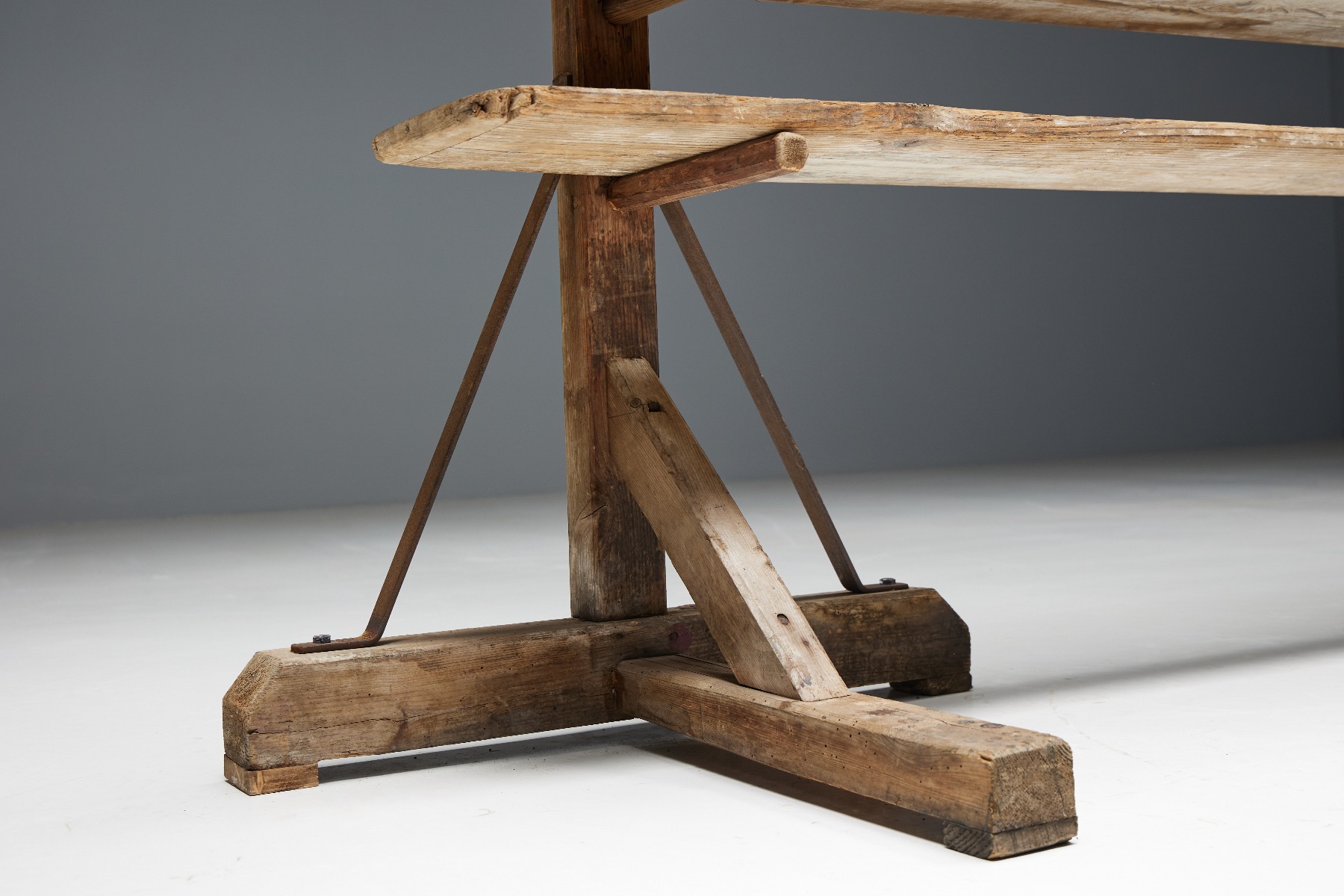 Rustic Folk Art Bakery Rack - 19th Century