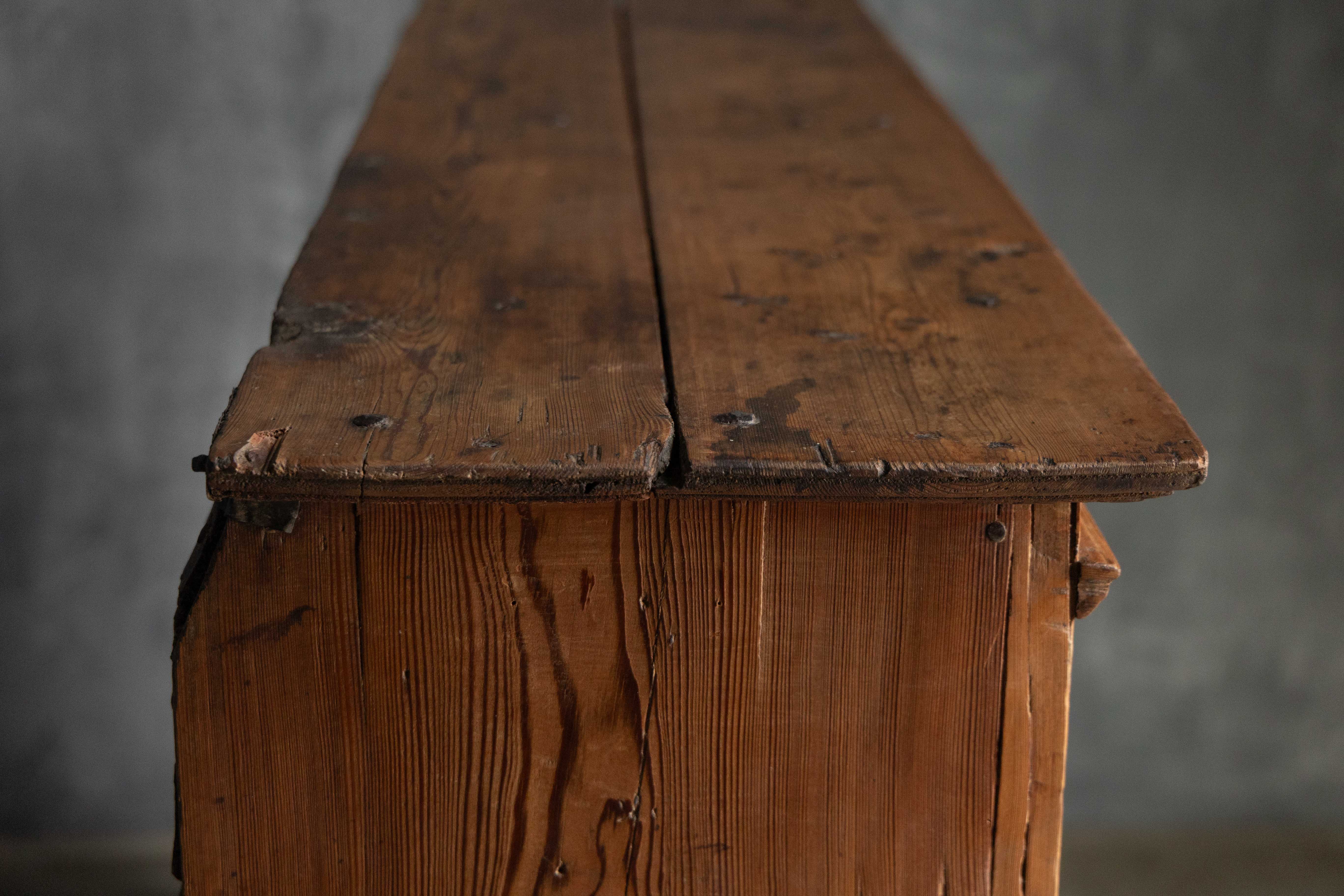 Rustic Folk Art Carved Cabinet - 19th Century 