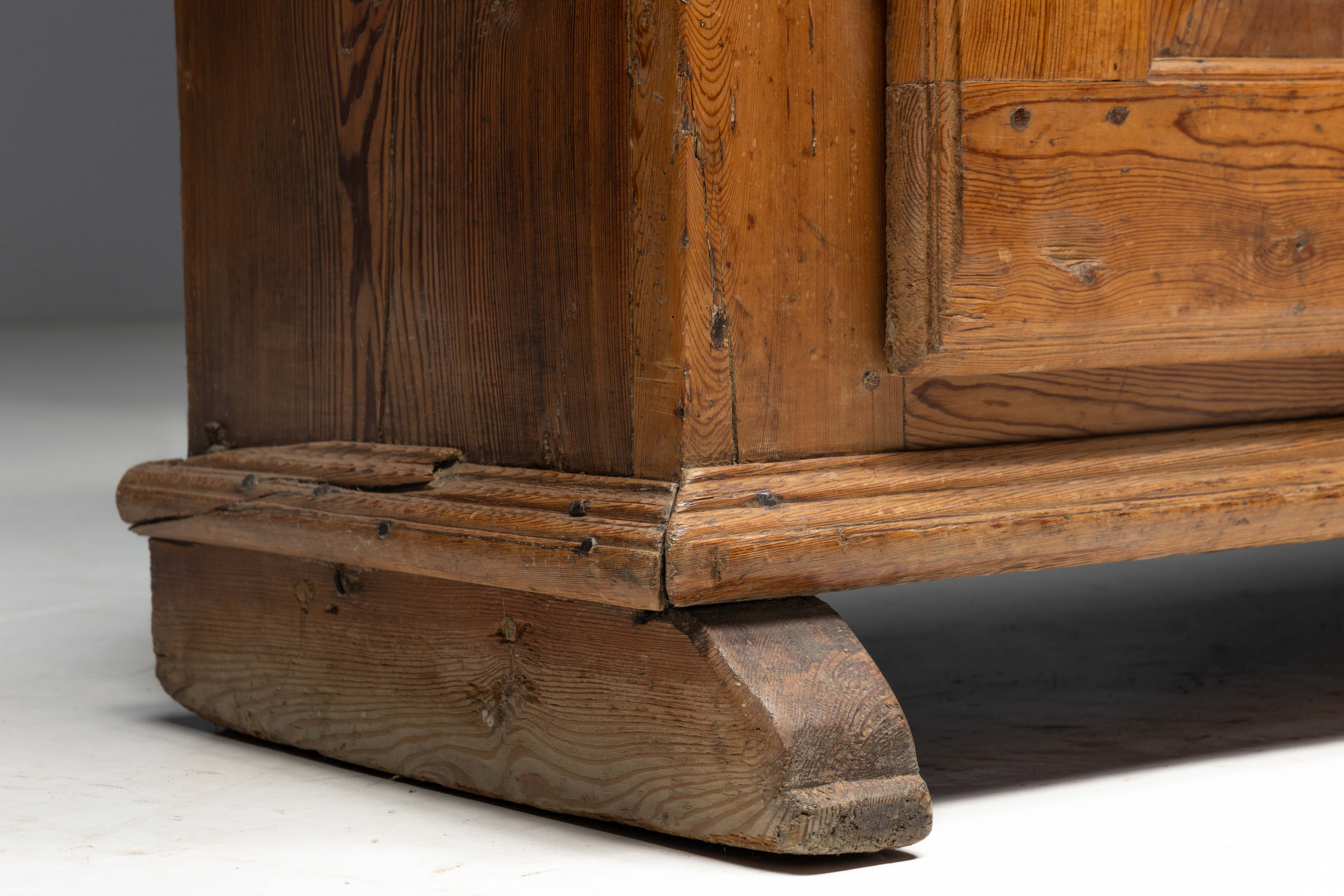Rustic Folk Art Carved Cabinet - 19th Century 