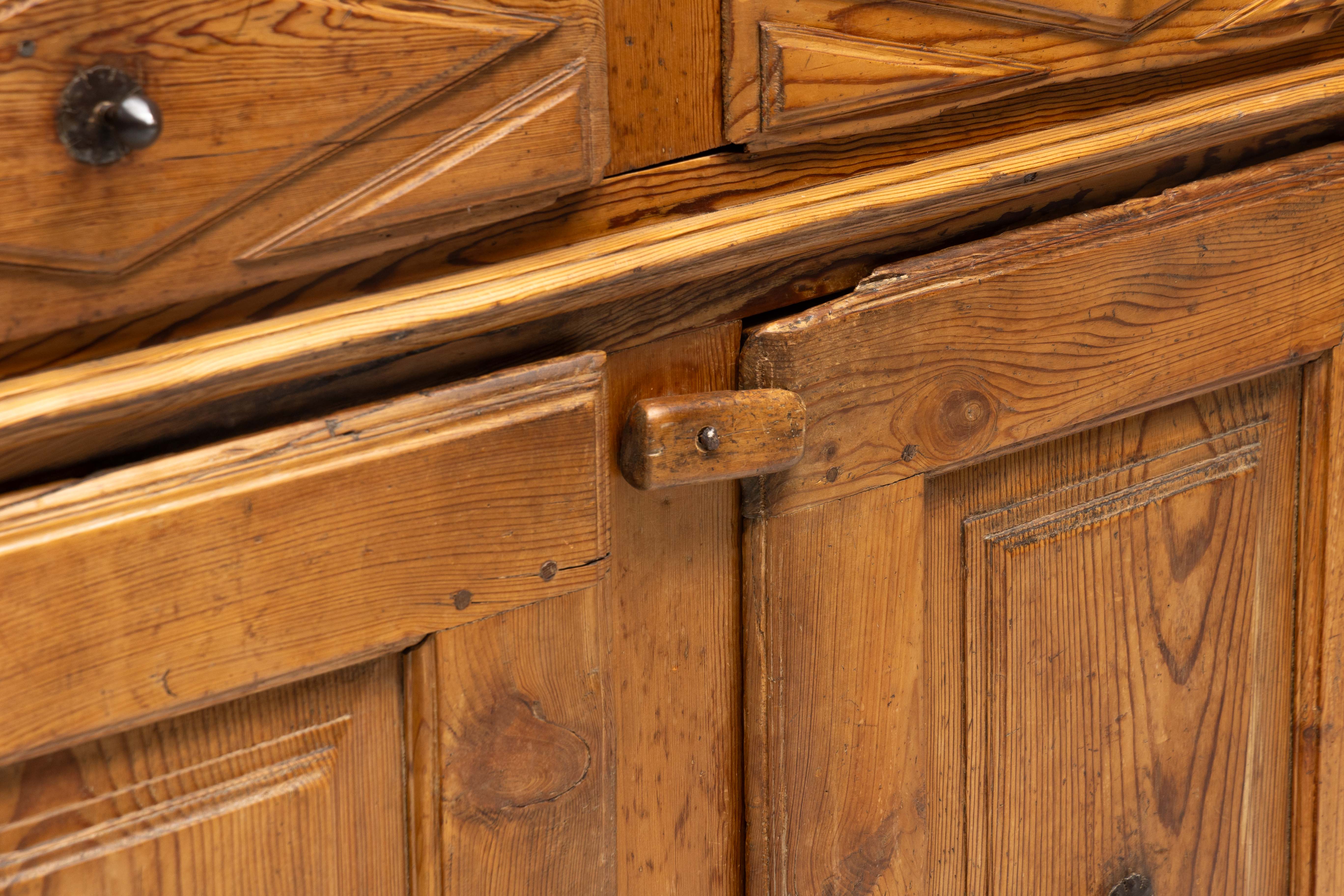 Rustic Folk Art Carved Cabinet - 19th Century 