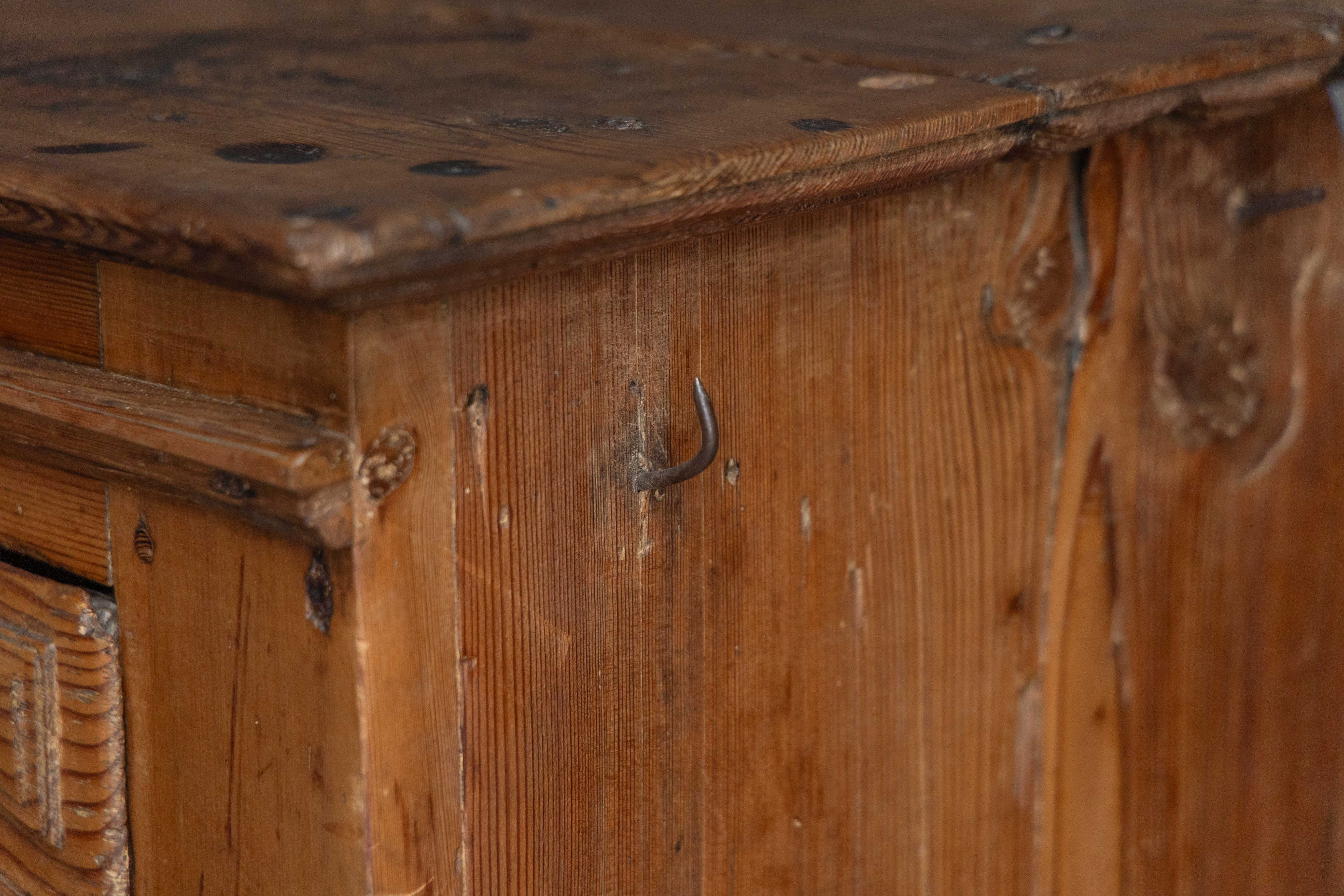 Rustic Folk Art Carved Cabinet - 19th Century 