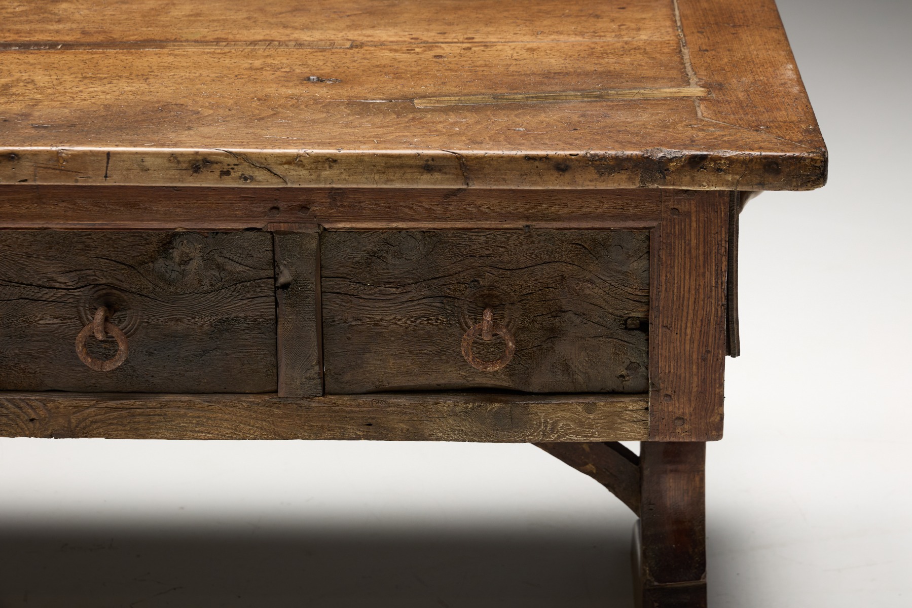 Rustic Folk Art Console Table - 18th Century 