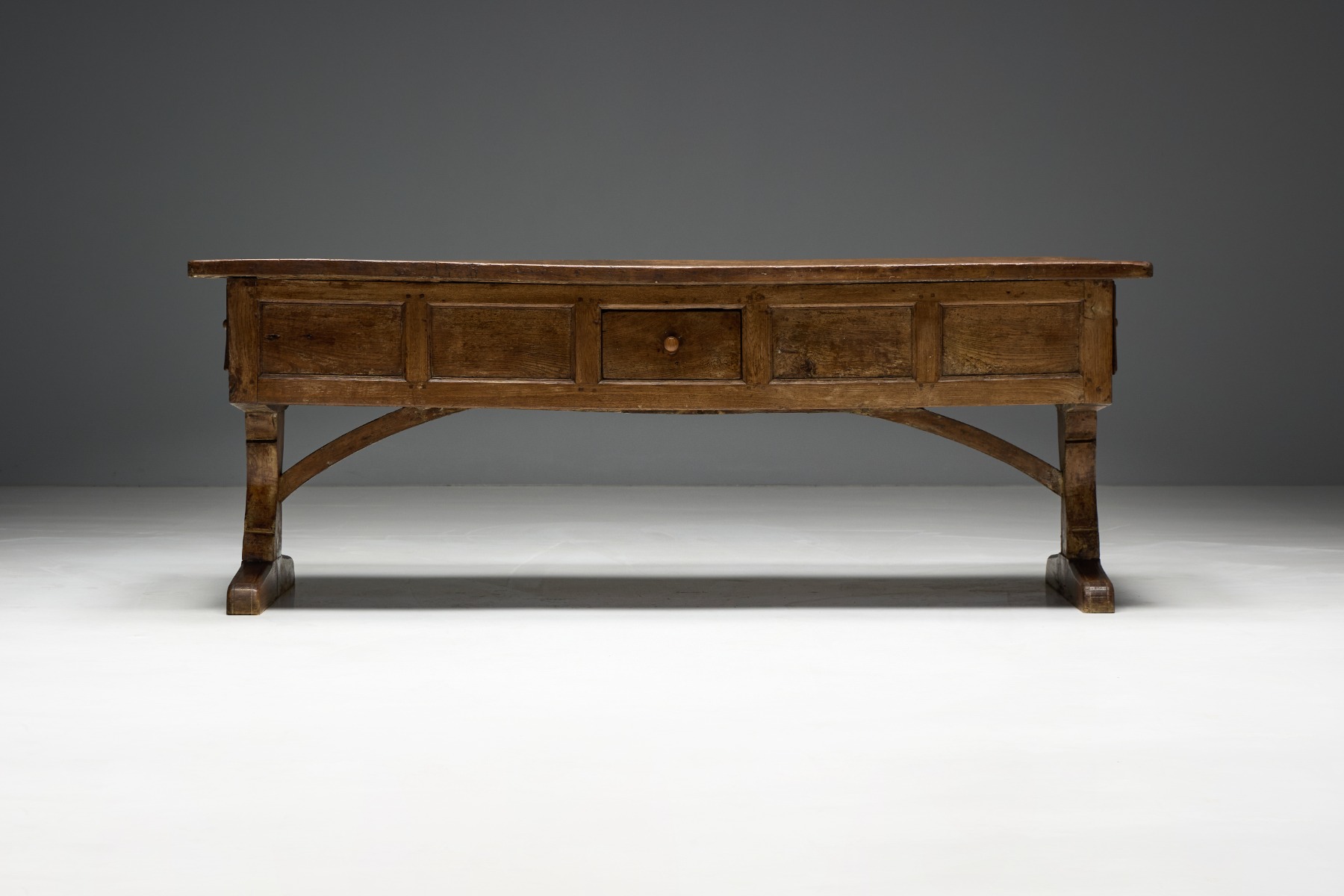 Rustic Folk Art Console Table - 18th Century 