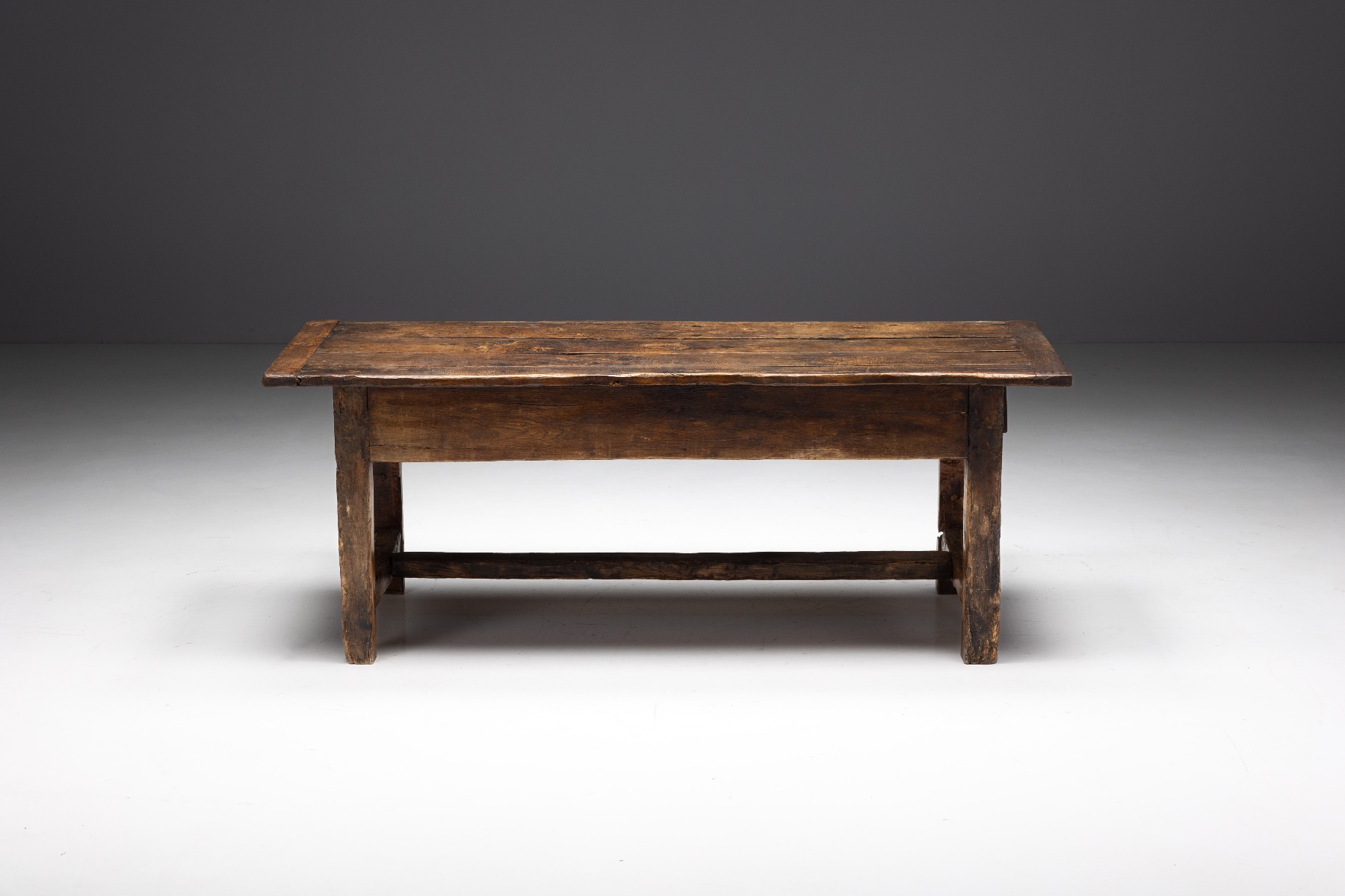 Rustic Folk Art Dining Table - 19th Century