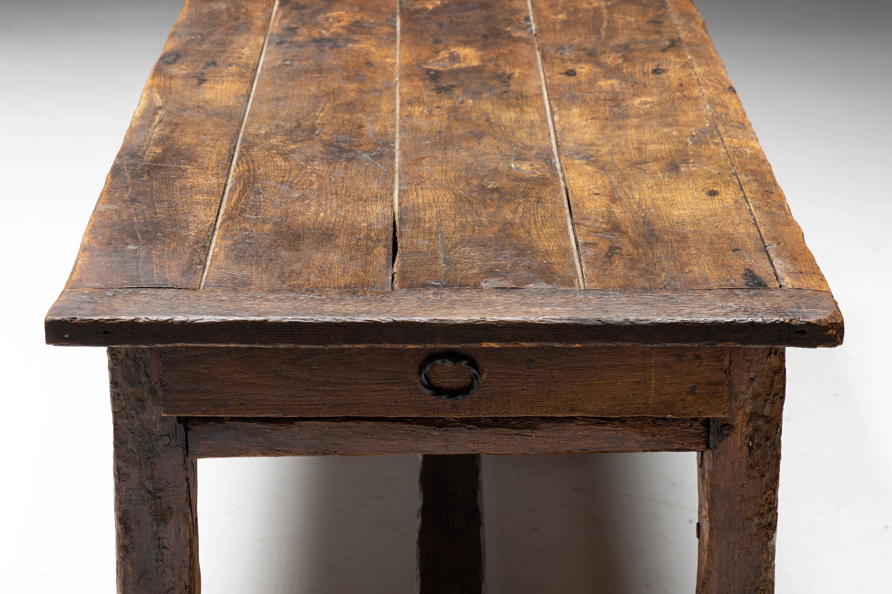 Rustic Folk Art Dining Table - 19th Century