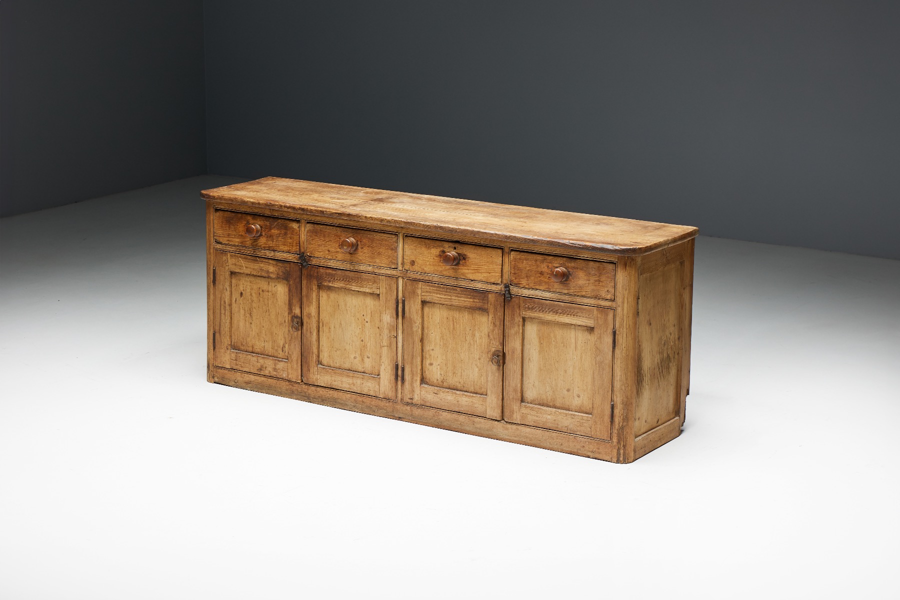 Rustic Folk Art Sideboard - 19th Century