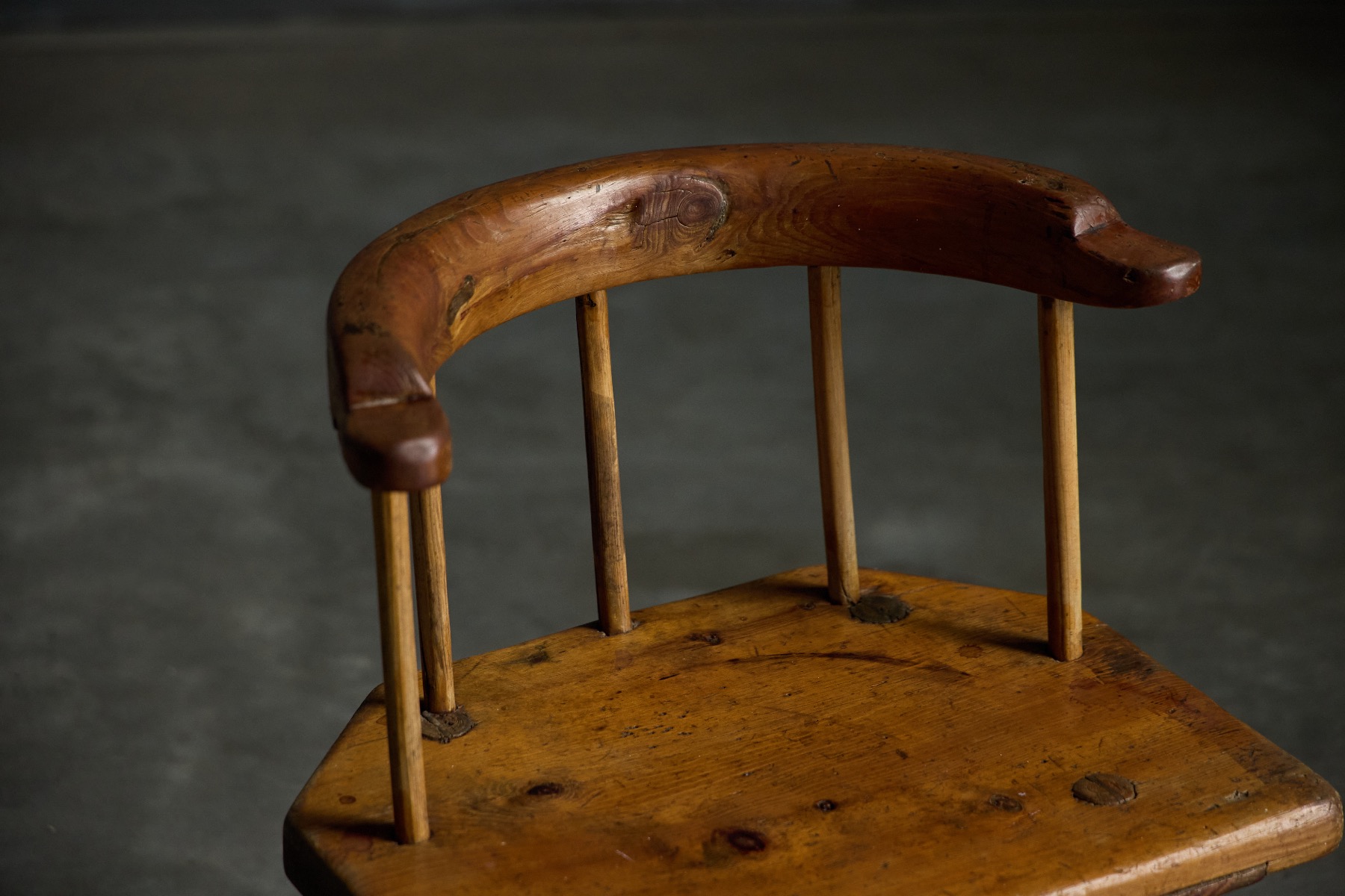 Rustic Folk Art Stool - 19th Century